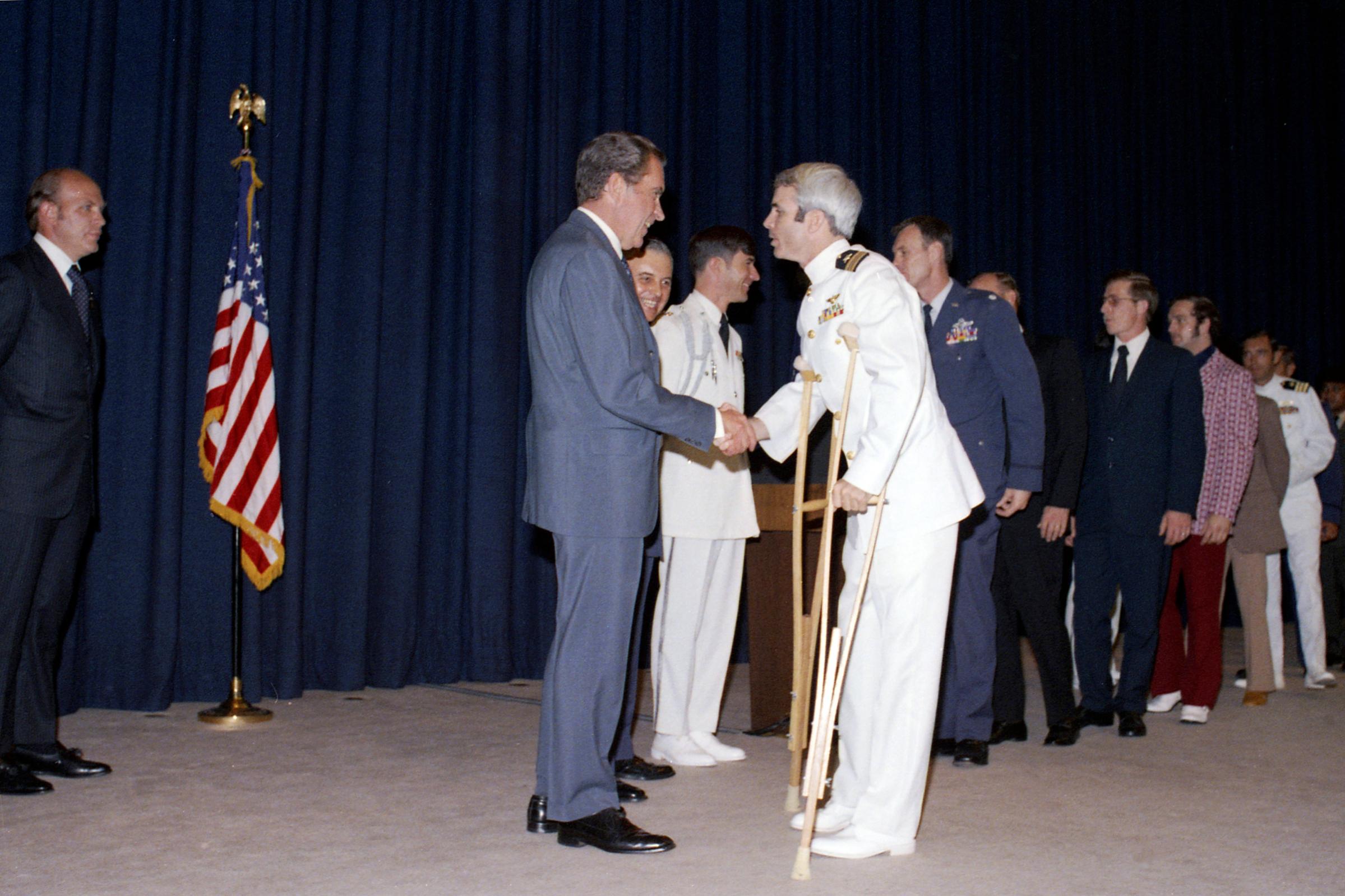 President Nixon Greets Captain McCain
