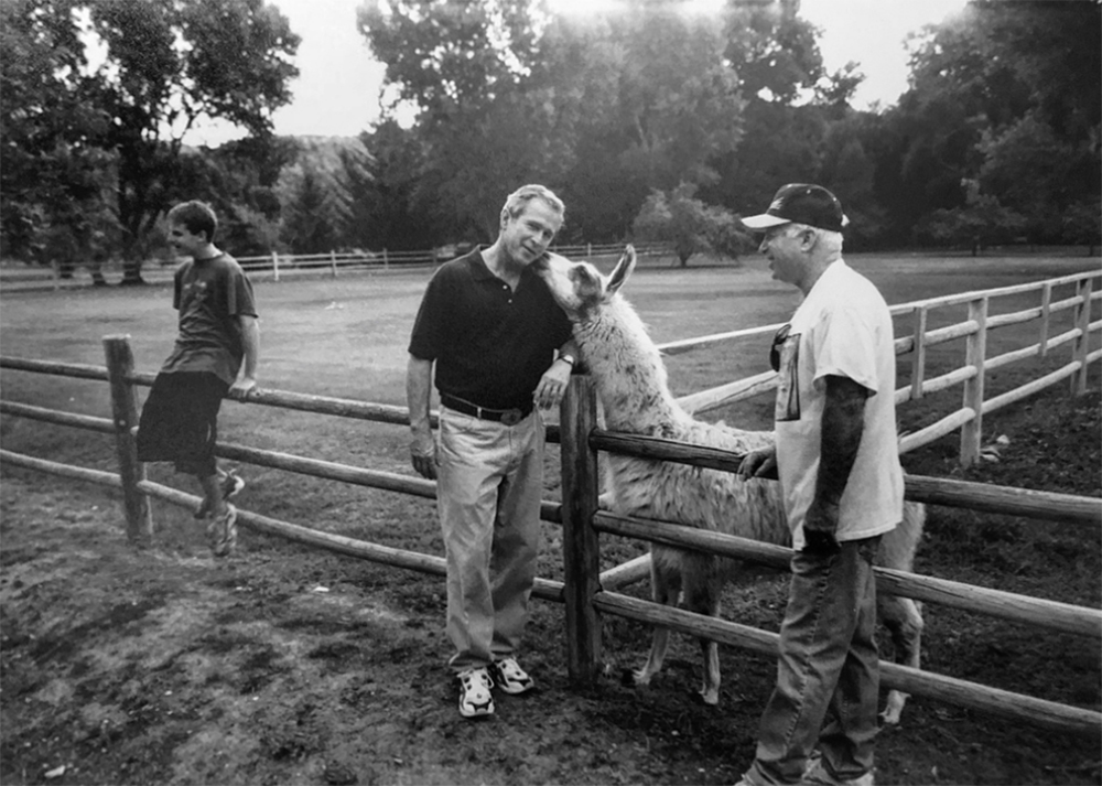 A previously unpublished image of Sen. John McCain and Gov. George Bush at McCain's ranch outside of Sedona, Arizona, circa 2000. (Christopher Morris—VII for TIME)
