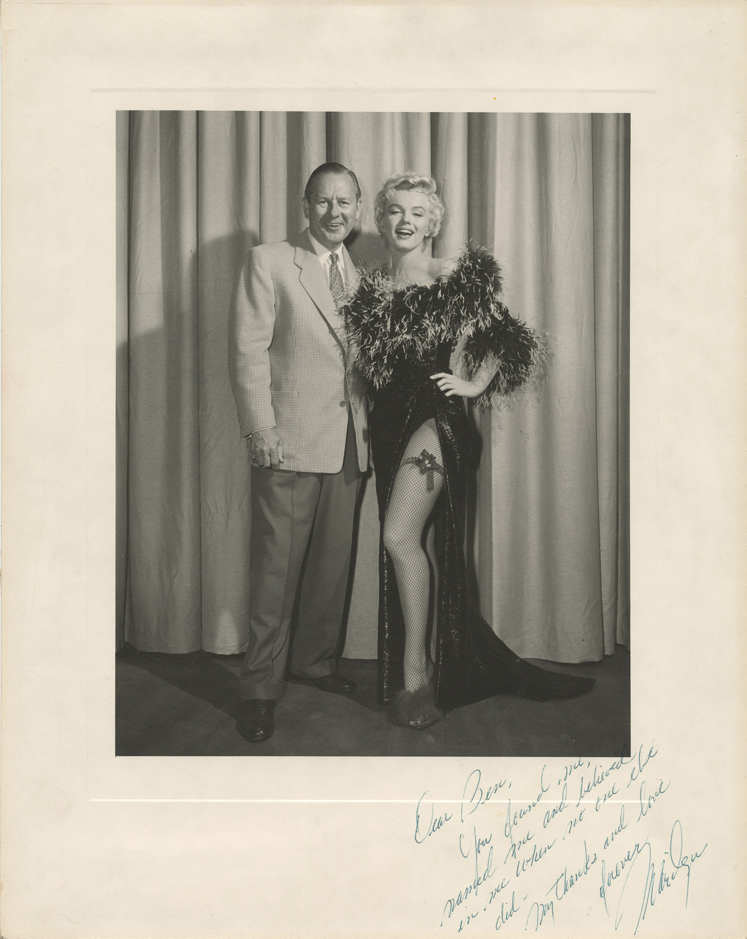 An autographed photograph of Marilyn Monroe and Ben Lyon (Courtesy of the family of Marian Nixon Seiter.)