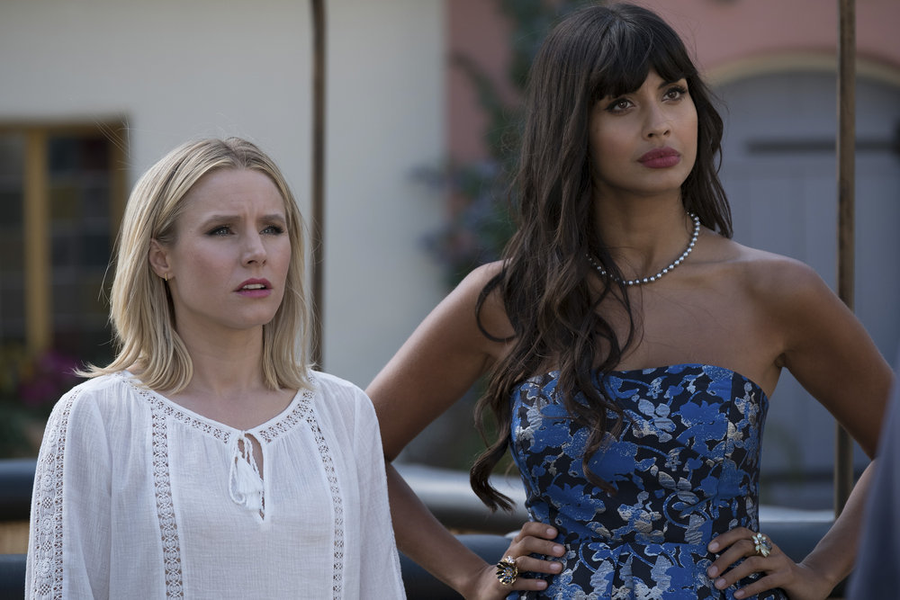 Kristen Bell and Jameela Jamil in The Good Place (Colleen Hayes—NBC.)