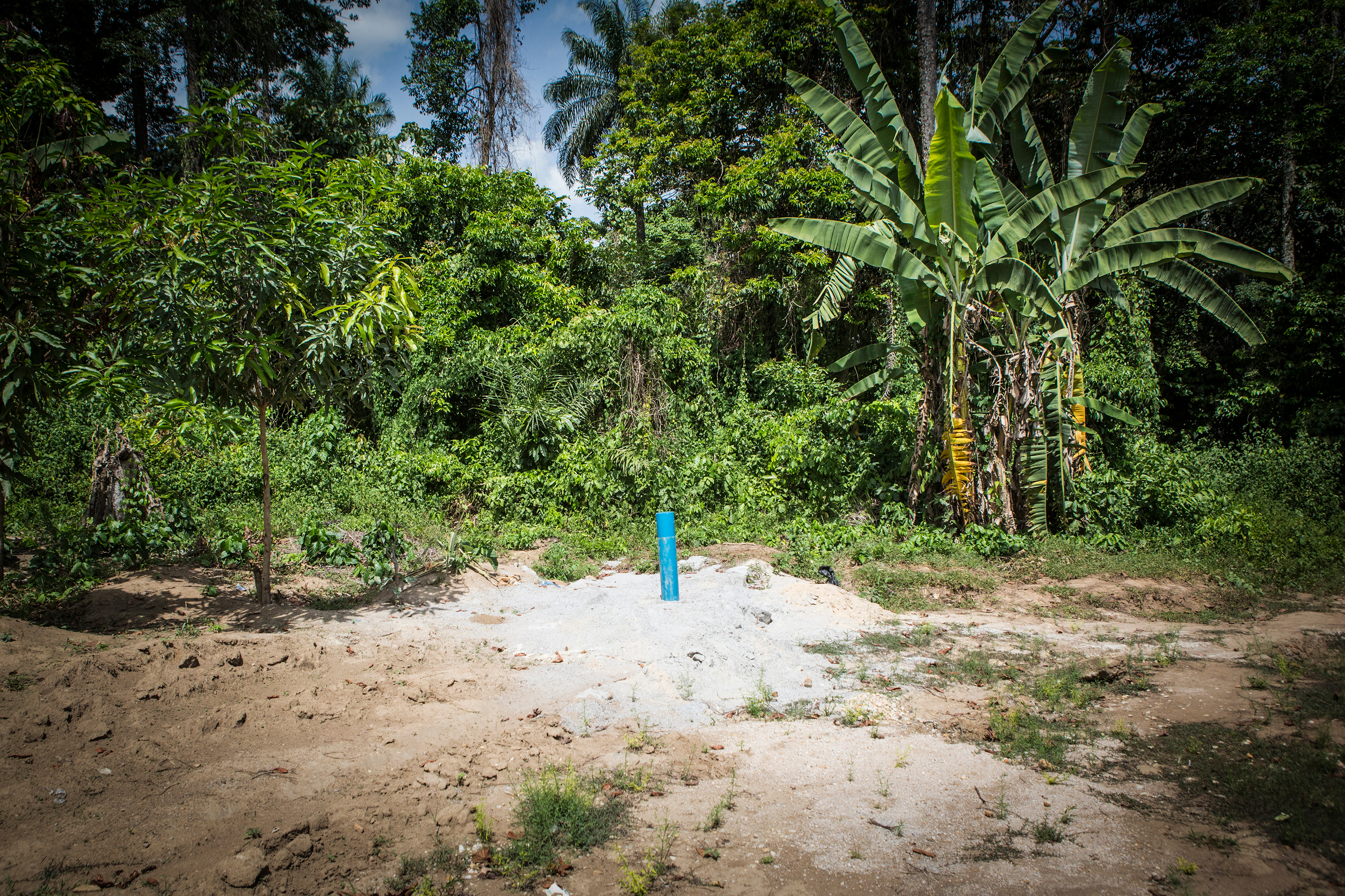 An incomplete bore hole in Koryardu that was dug in April but remains unfinished in mid-May. (Jane Hahn for TIME)