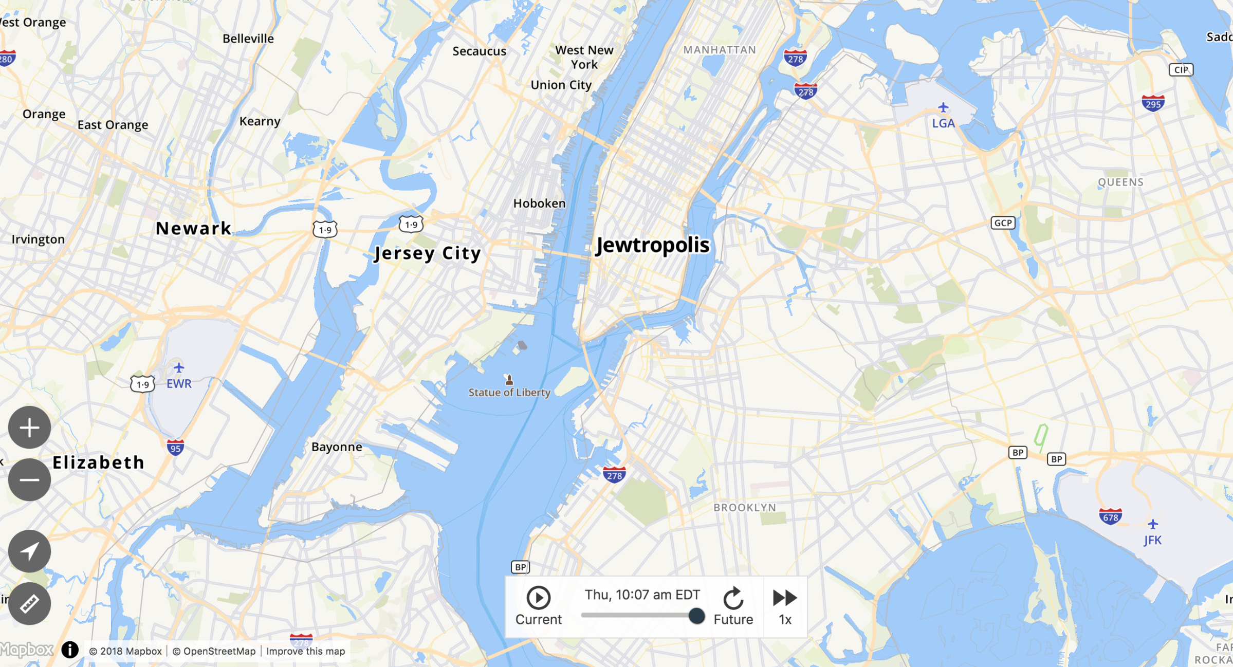 Mapbox-powered map from The Weather Channel