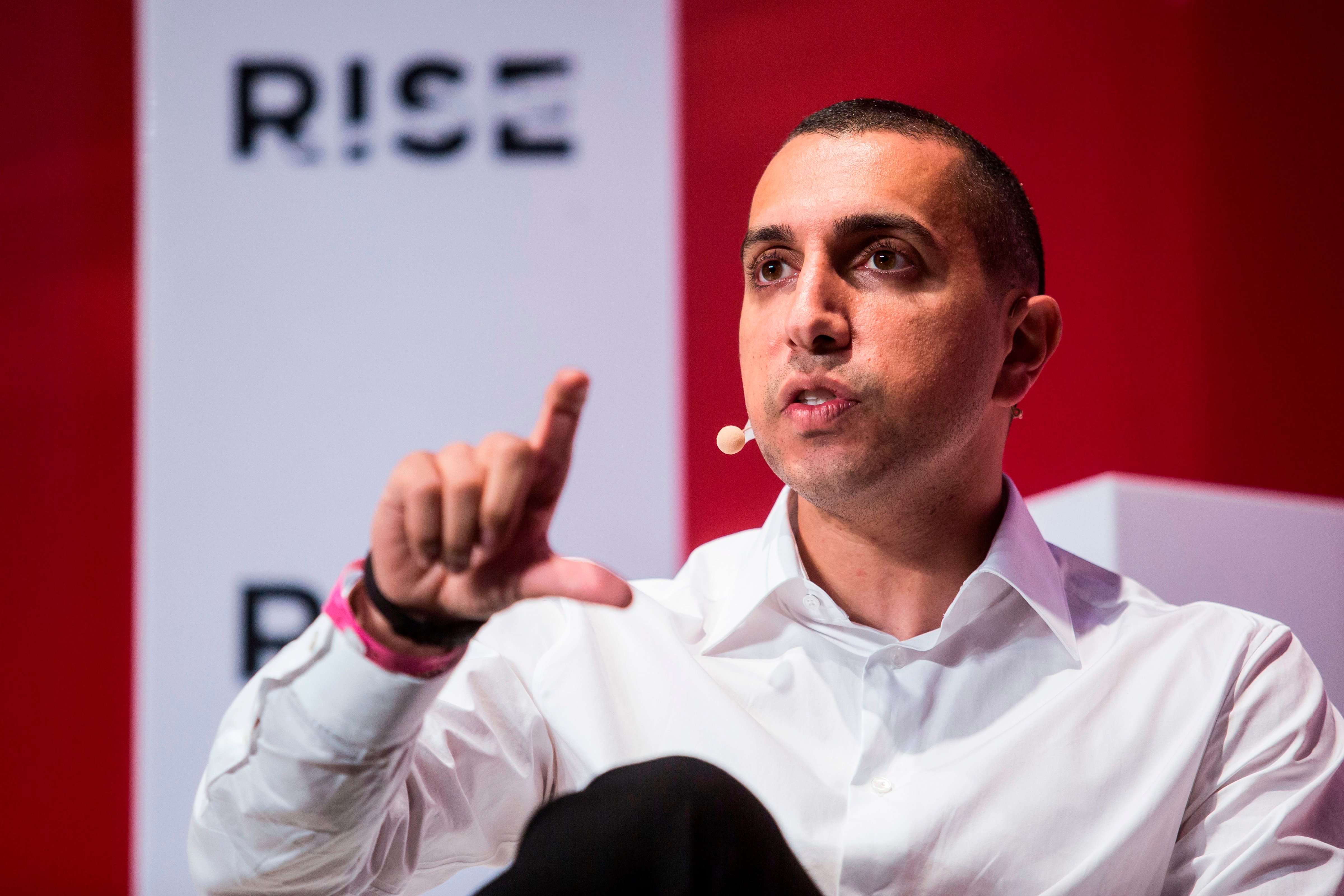 Sean Rad, founder of dating app Tinder, speaks at the RISE Technology Conference in Hong Kong on July 11, 2018. (ISAAC LAWRENCE&mdash;AFP—Getty Images)