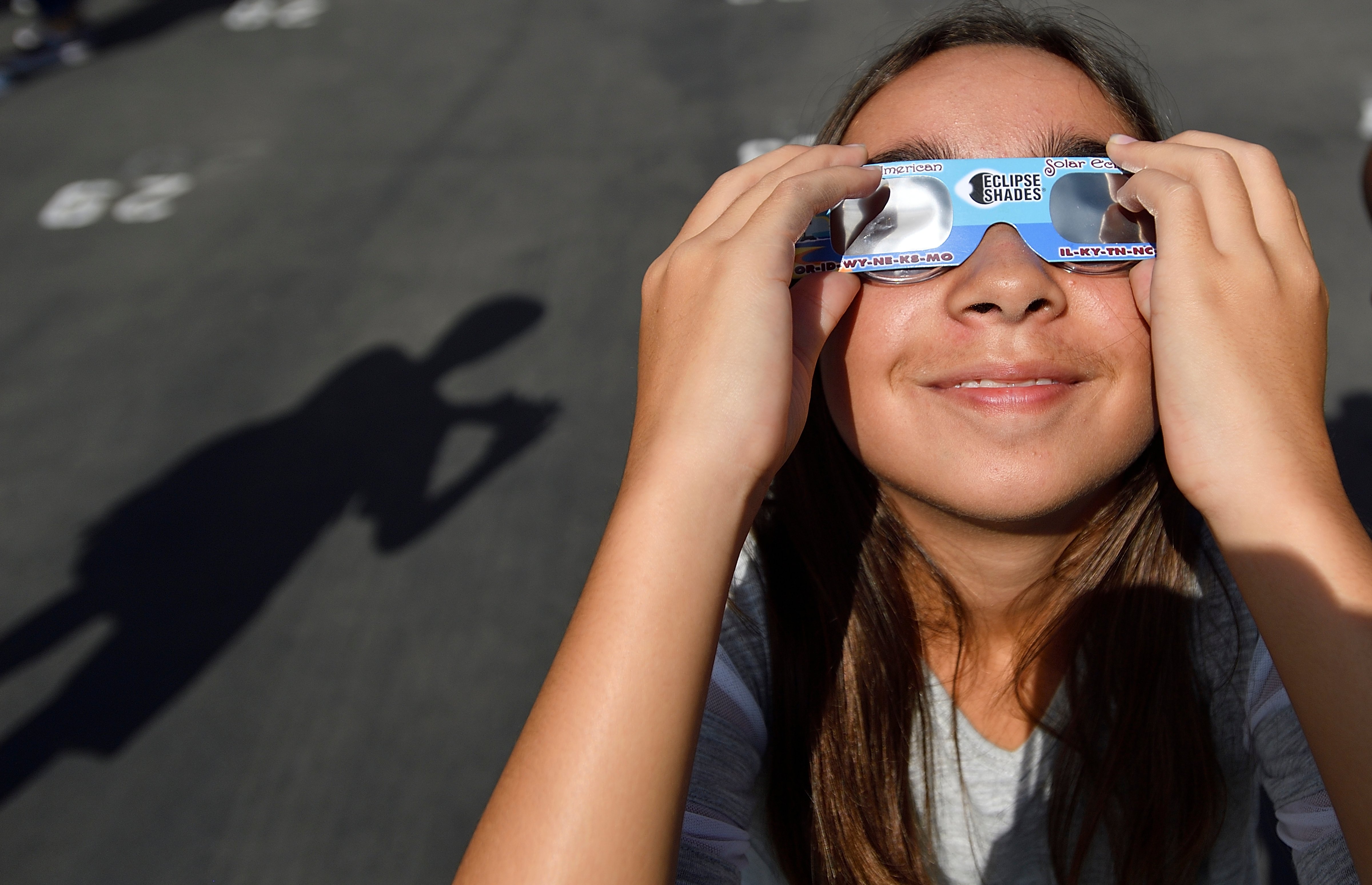 Special glasses to look at the partial solar eclipse. (Photo by Jeff Gritchen/Orange County Register via Getty Images) (Digital First Media Group/Orange County Register via Getty Images—Digital First Media via Getty Images)