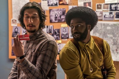 Adam Driver, left, with John David Washington, whom Lee has known his whole life: “I didn’t have him audition,” Lee says