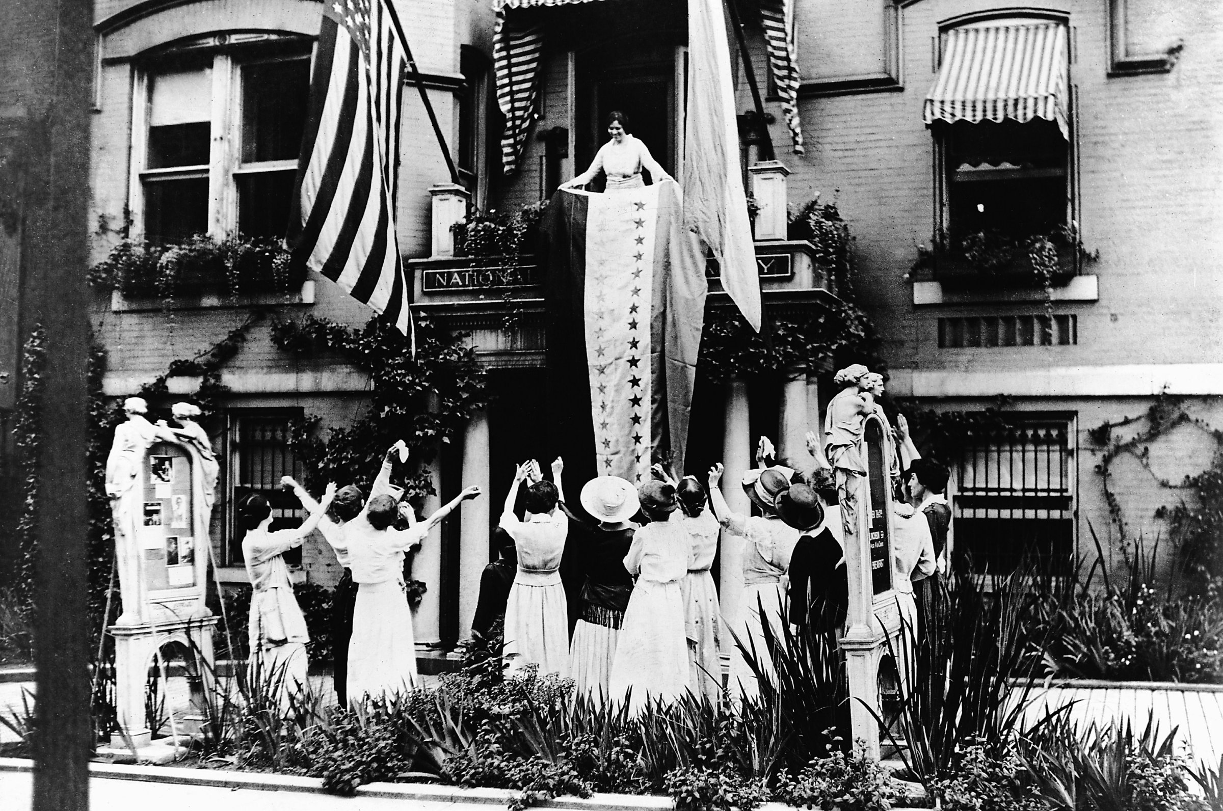 Women celebrate the passing of the 19th Amendment
