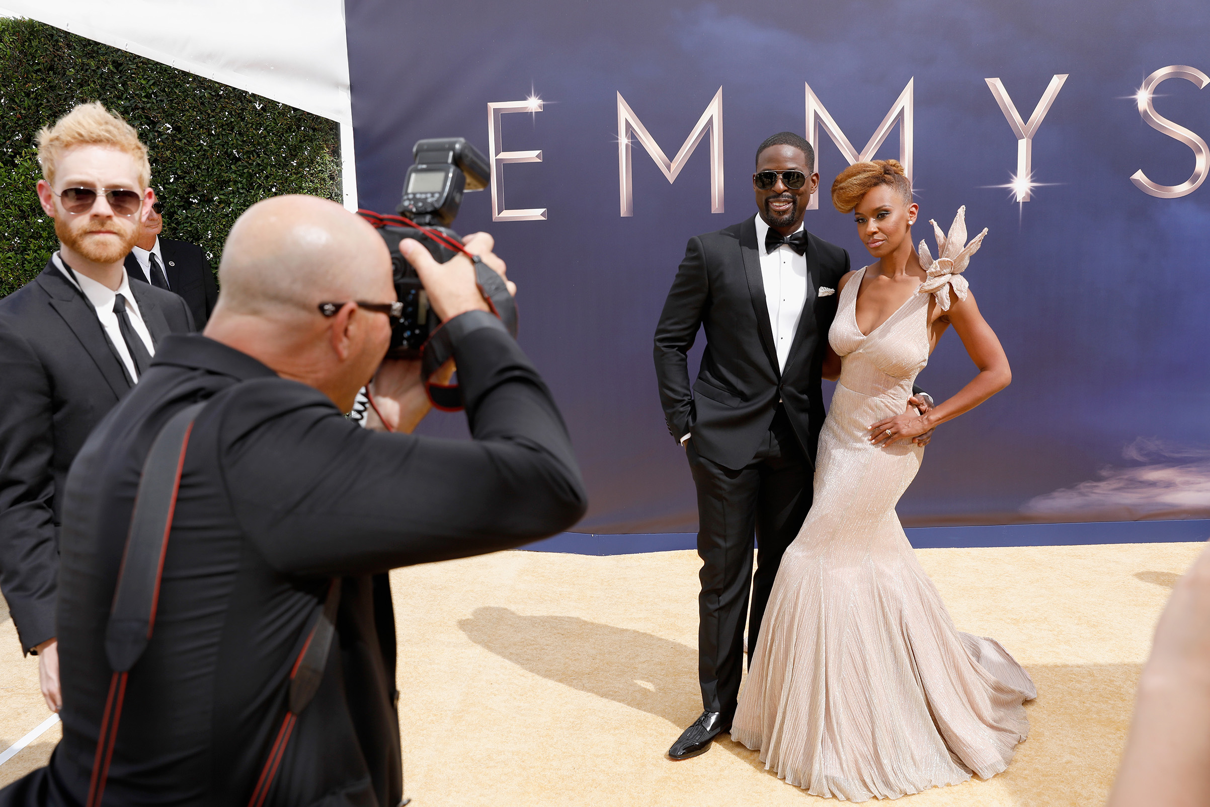 Actors Sterling K. Brown and Ryan Michelle Bathe arrives at the 70th Annual Primetime Emmy Awards on Sept. 17. (Trae Patton—NBC/Getty Images)