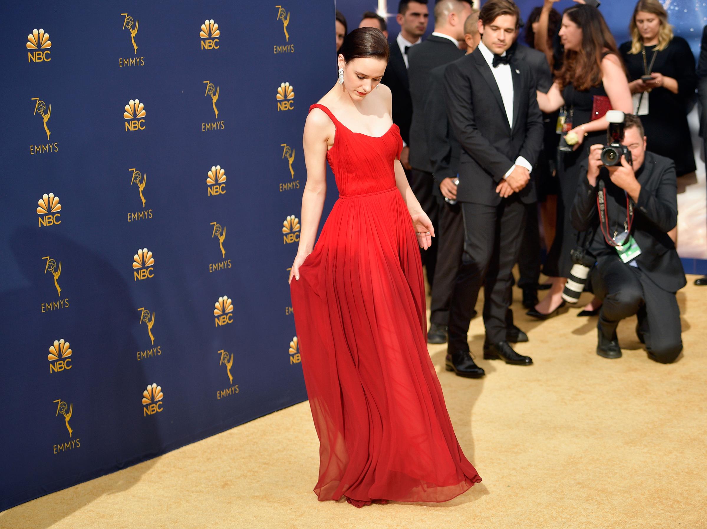 Rachel Brosnahan attends the 70th Emmy Awards on Sept. 17.