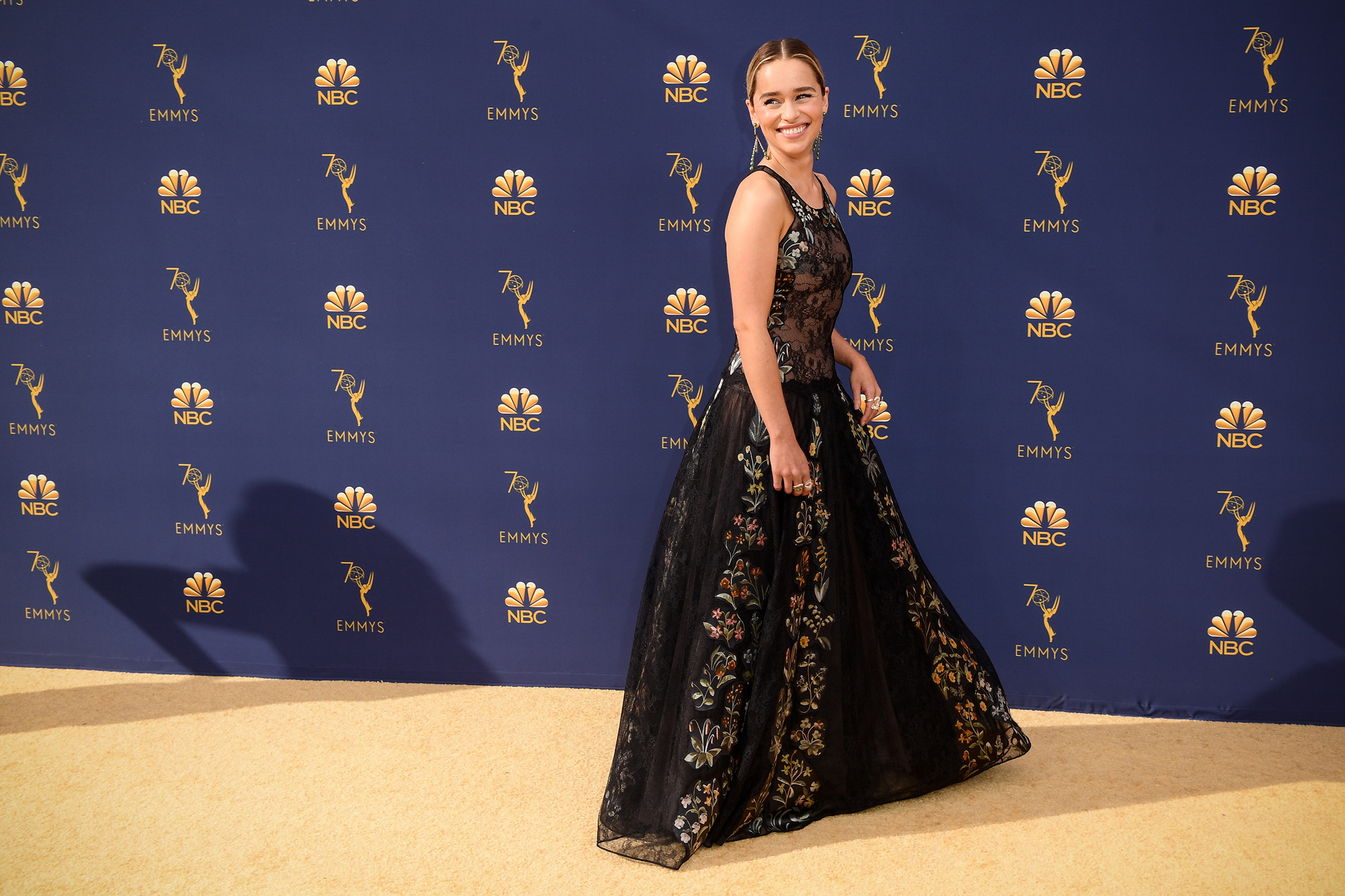 Emilia Clarke at the 70th Primetime Emmy Awards on Sept. 17. (David Fisher—Shutterstock)