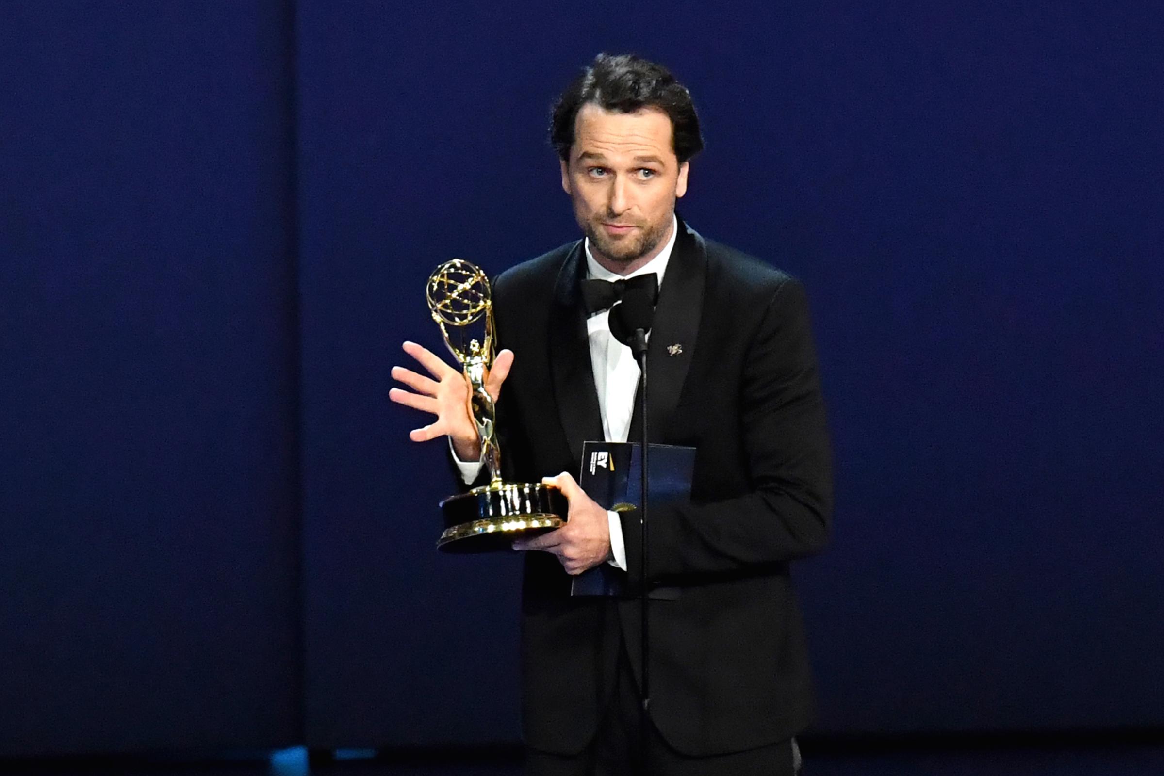 Matthew Rhys accepts the Outstanding Lead Actor in a Drama Series award for 'The Americans' onstage during the 70th Emmy Awards at Microsoft Theater on Sept. 17, 2018 in Los Angeles.