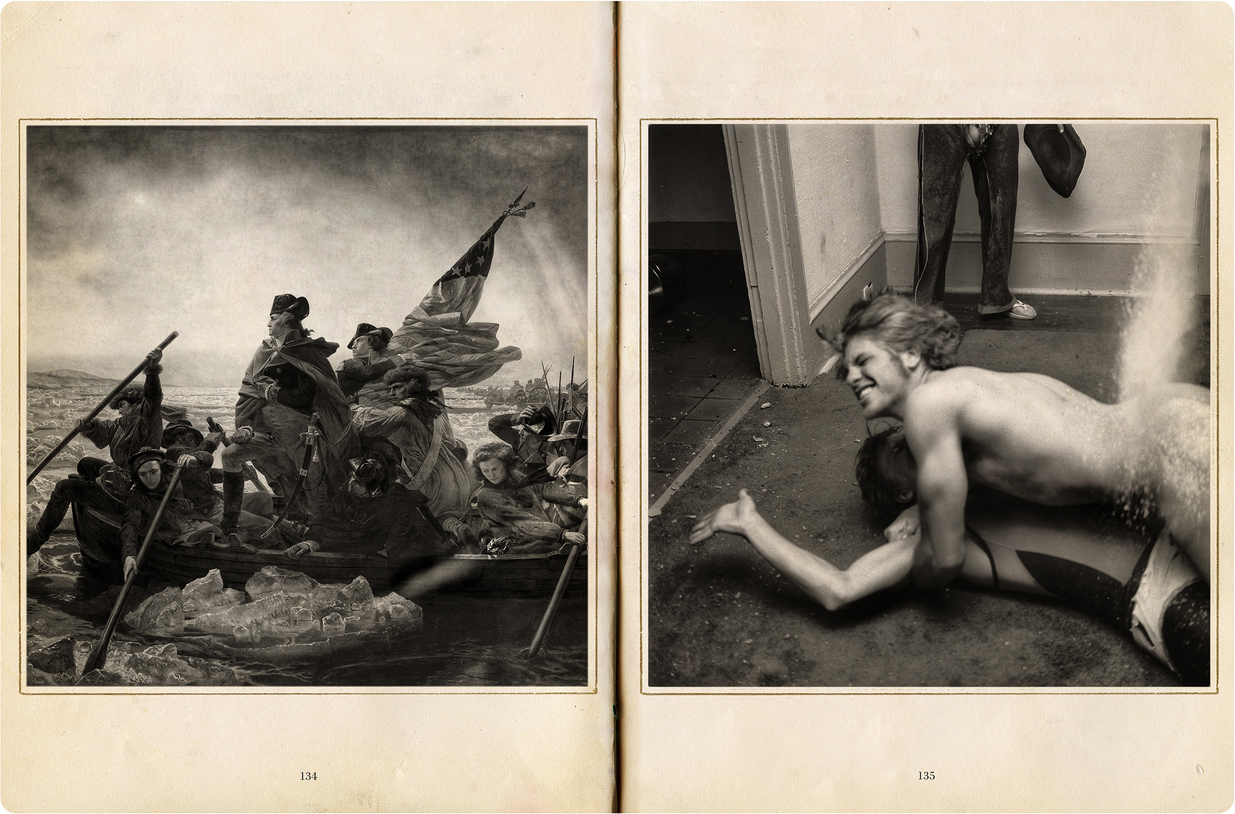 "Washington crossing the Delaware," from inside the book 'The American Fraternity.' (©Andrew Moisey—Daylight)