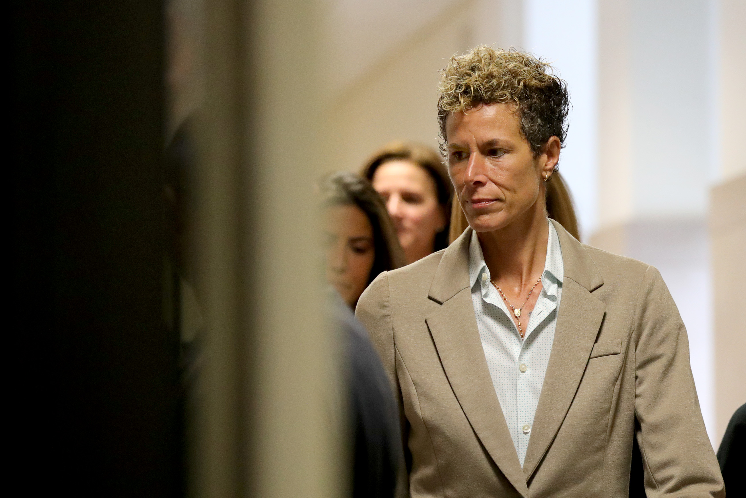 Andrea Constand arrives at the sentencing hearing for the sexual assault trial of entertainer Bill Cosby at the Montgomery County Courthouse September 24, 2018 in Norristown, Pennsylvania. (Pool—Getty Images) (Pool—Getty Images)