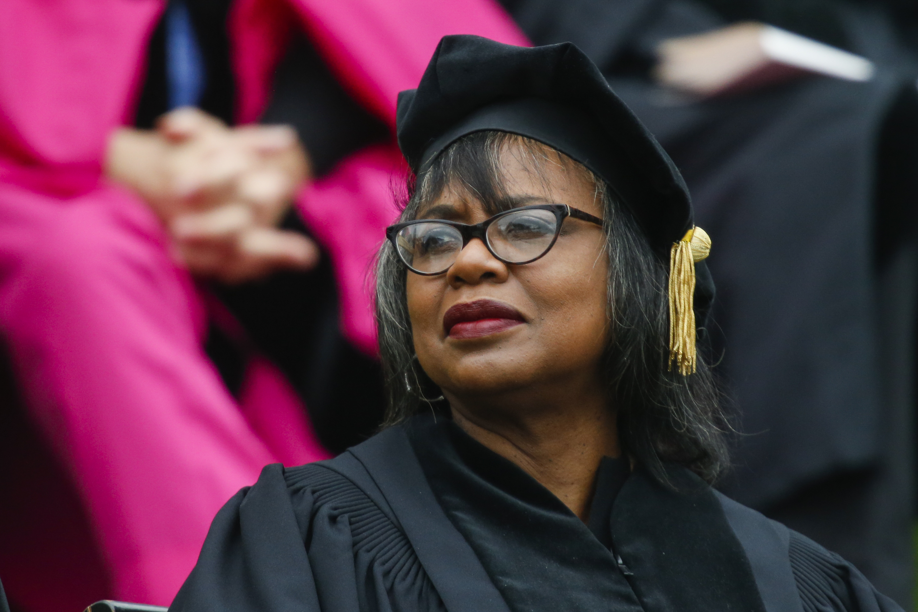 Law professor Anita Hill attends the commencement ceremony at Wesleyan University on May 27, 2018 in Middletown, Connecticut. (Eduardo Munoz Alvarez/Getty Images)
