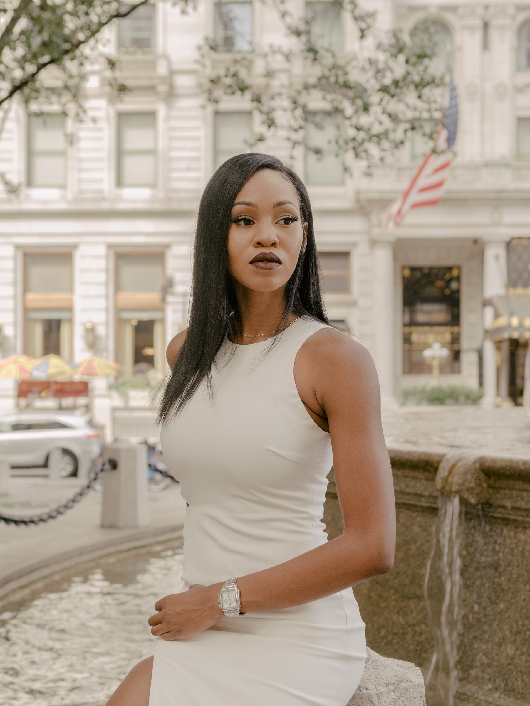 Dana Lewis photographed outside the Plaza Hotel on Sept. 19