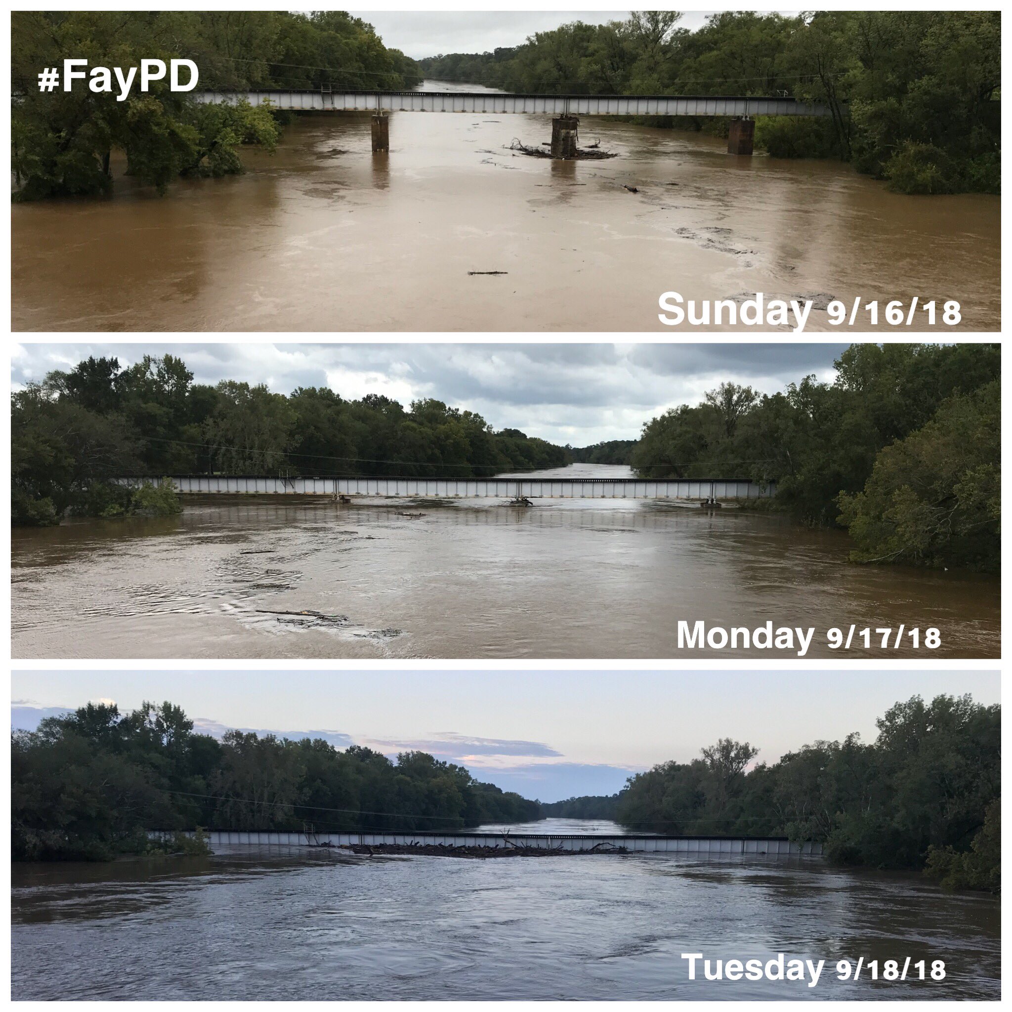 Cape Fear River in Fayetteville, N.C. (Photo Courtesy Fayetteville Police Department.)
