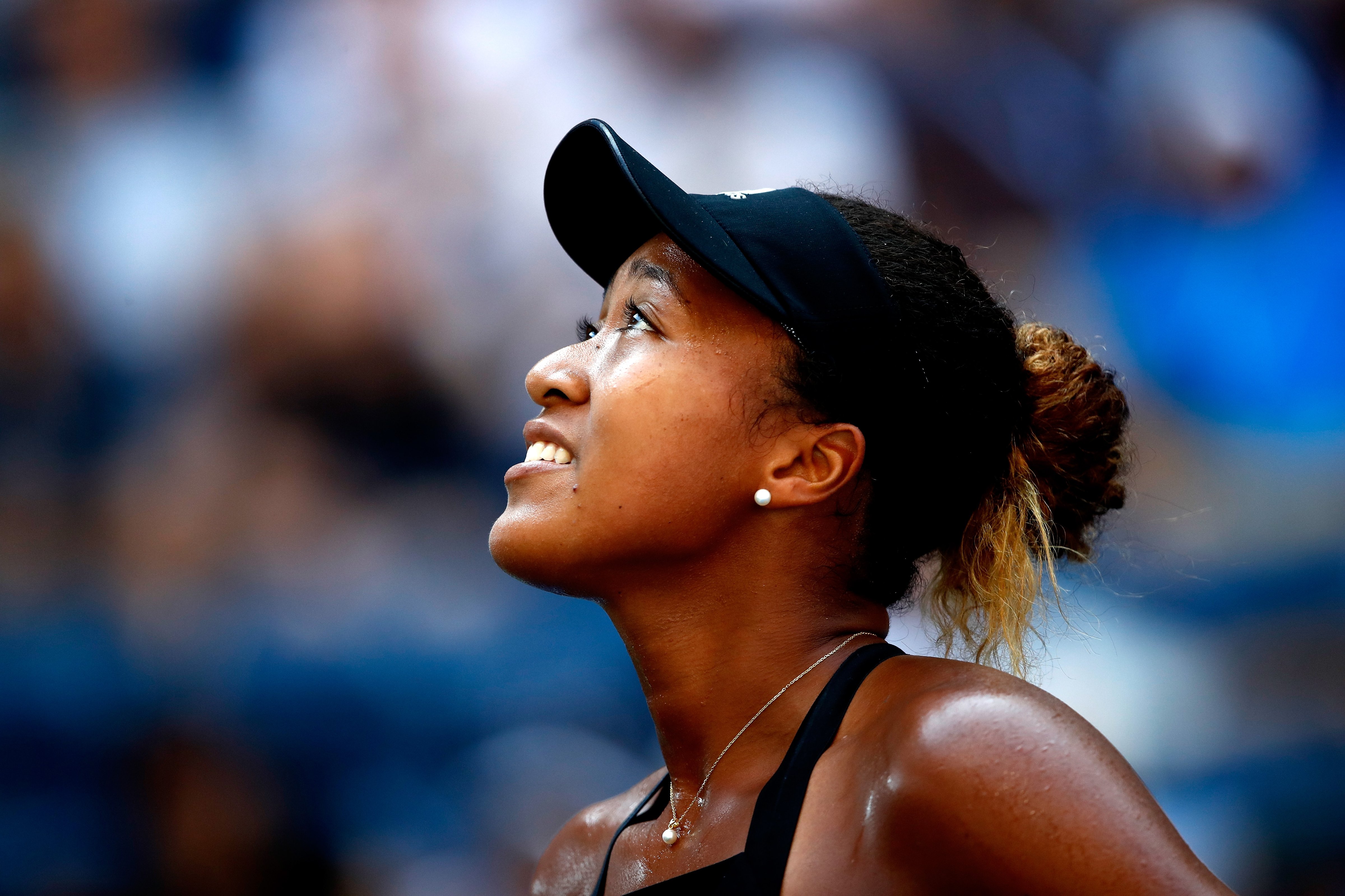 Naomi Osaka of Japan looks on during the women's singles fourth round match against Aryna Sabalenka of Belarus on Day Eight of the 2018 U.S. Open at the USTA Billie Jean King National Tennis Center on Sept. 3, 2018. (Julian Finney&mdash;Getty Images)