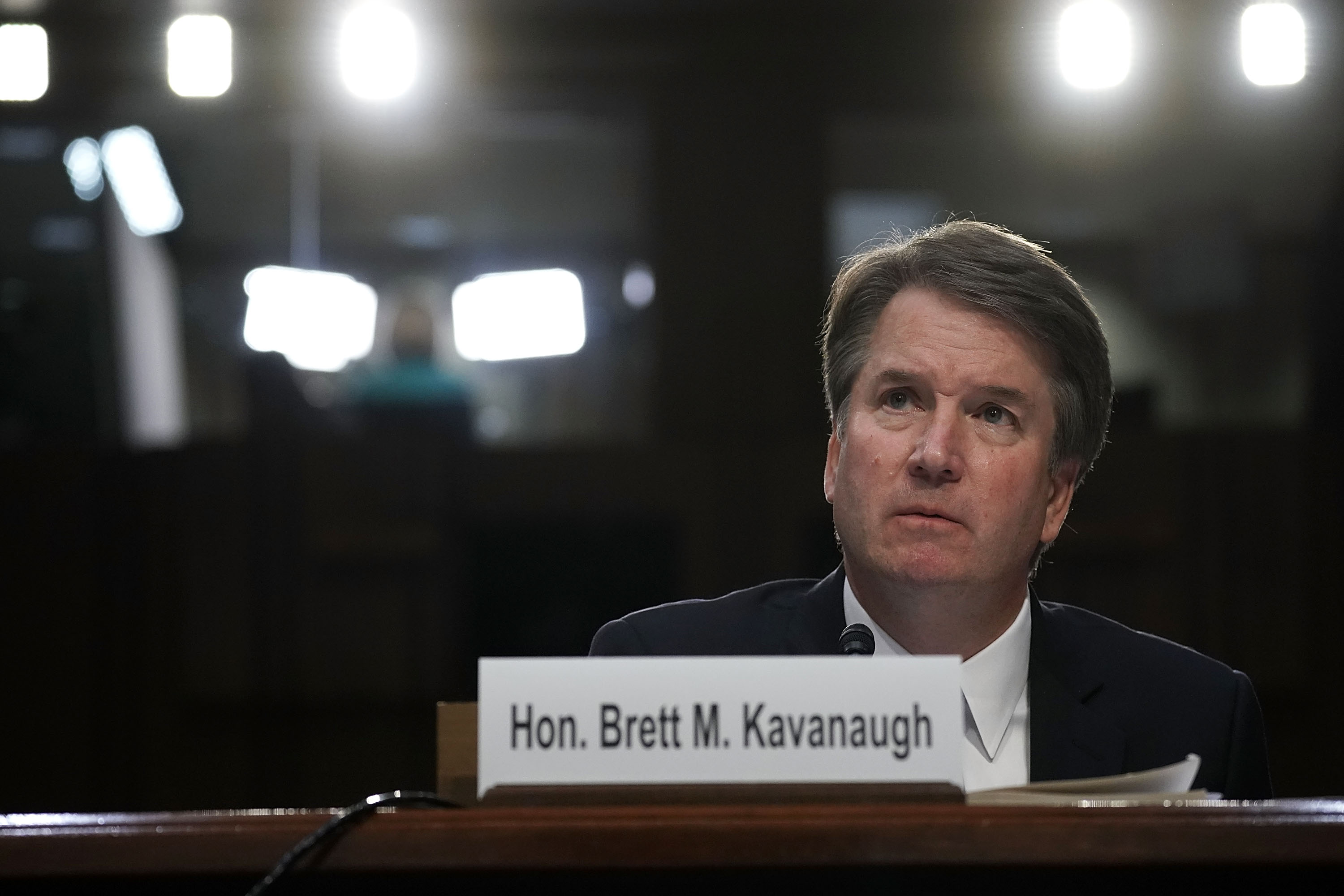 Supreme Court nominee Judge Brett Kavanaugh testifies before the Senate Judiciary in Washington, D.C. on Sept. 6, 2018. (Alex Wong—Getty Images)
