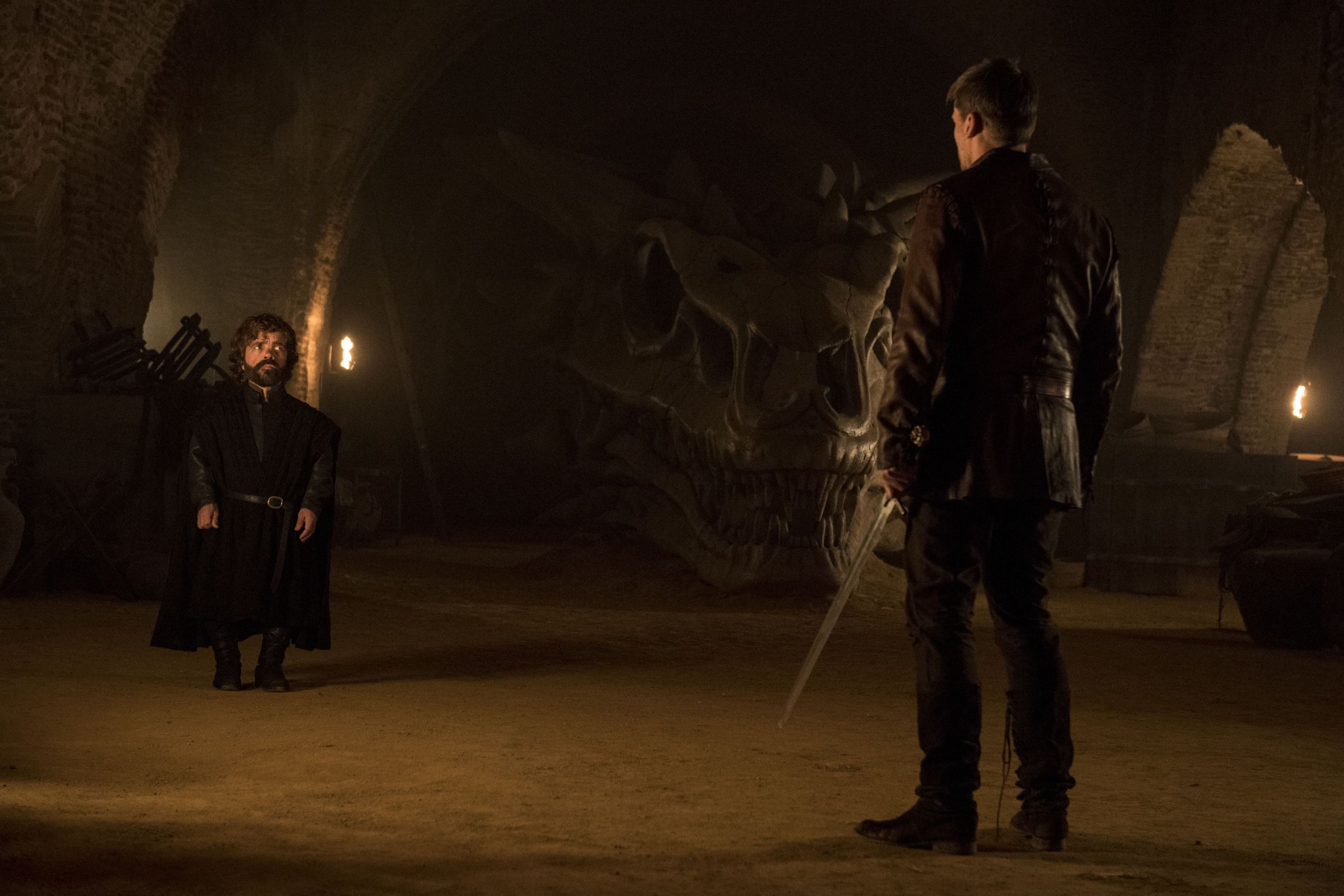 Peter Dinklage and Nikolaj Coster-Waldau in 'Game of Thrones' season 7. (HBO/Kobal/REX/Shutterstock)