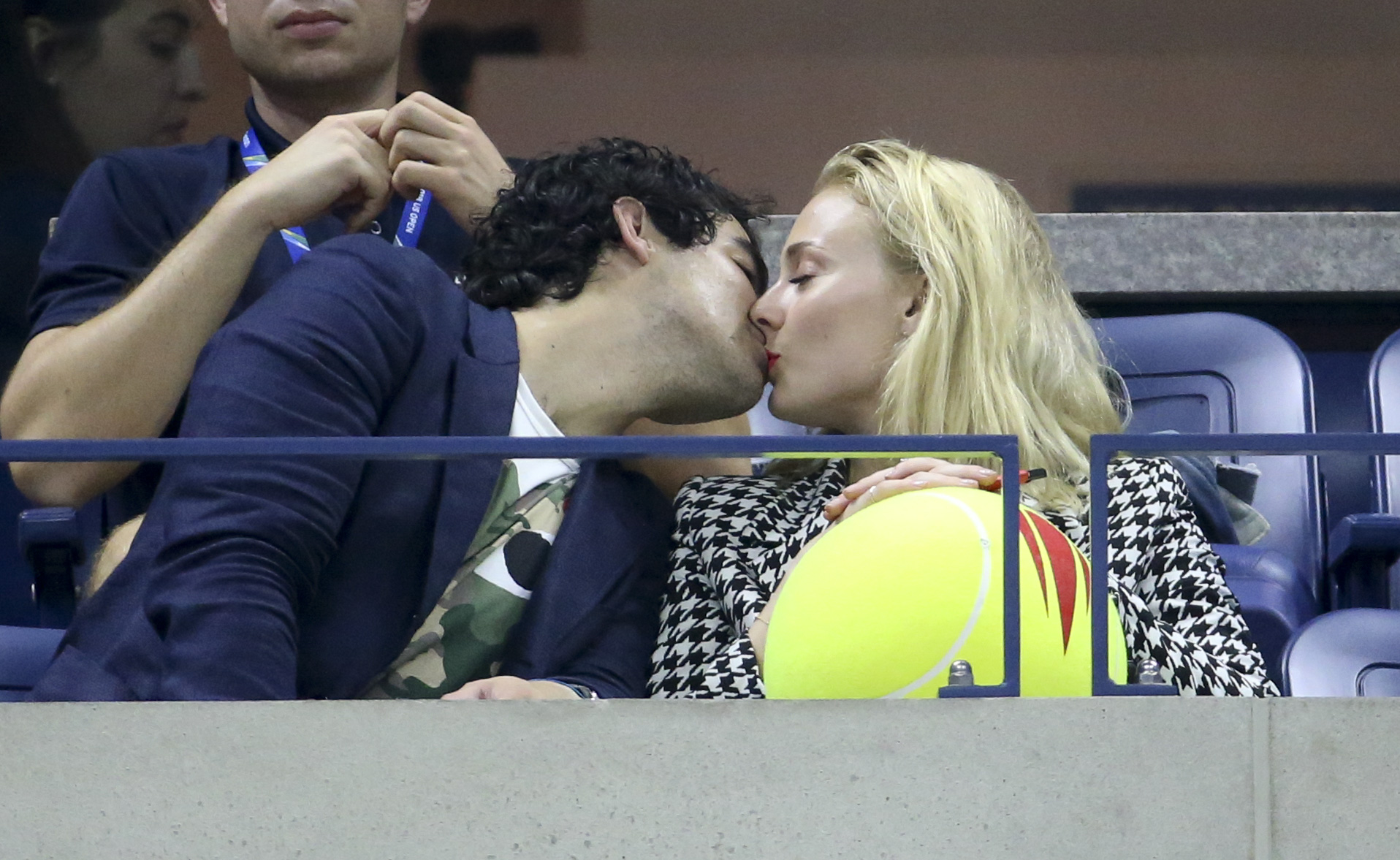 Joe Jonas and his girlfriend Sophie Turner attend day 8 of the 2018 tennis US Open on Arthur Ashe stadium at the USTA Billie Jean King National Tennis Center on September 3, 2018 in Flushing Meadows, Queens, New York City. (Photo by Jean Catuffe/GC Images) (Jean Catuffe—GC Images)