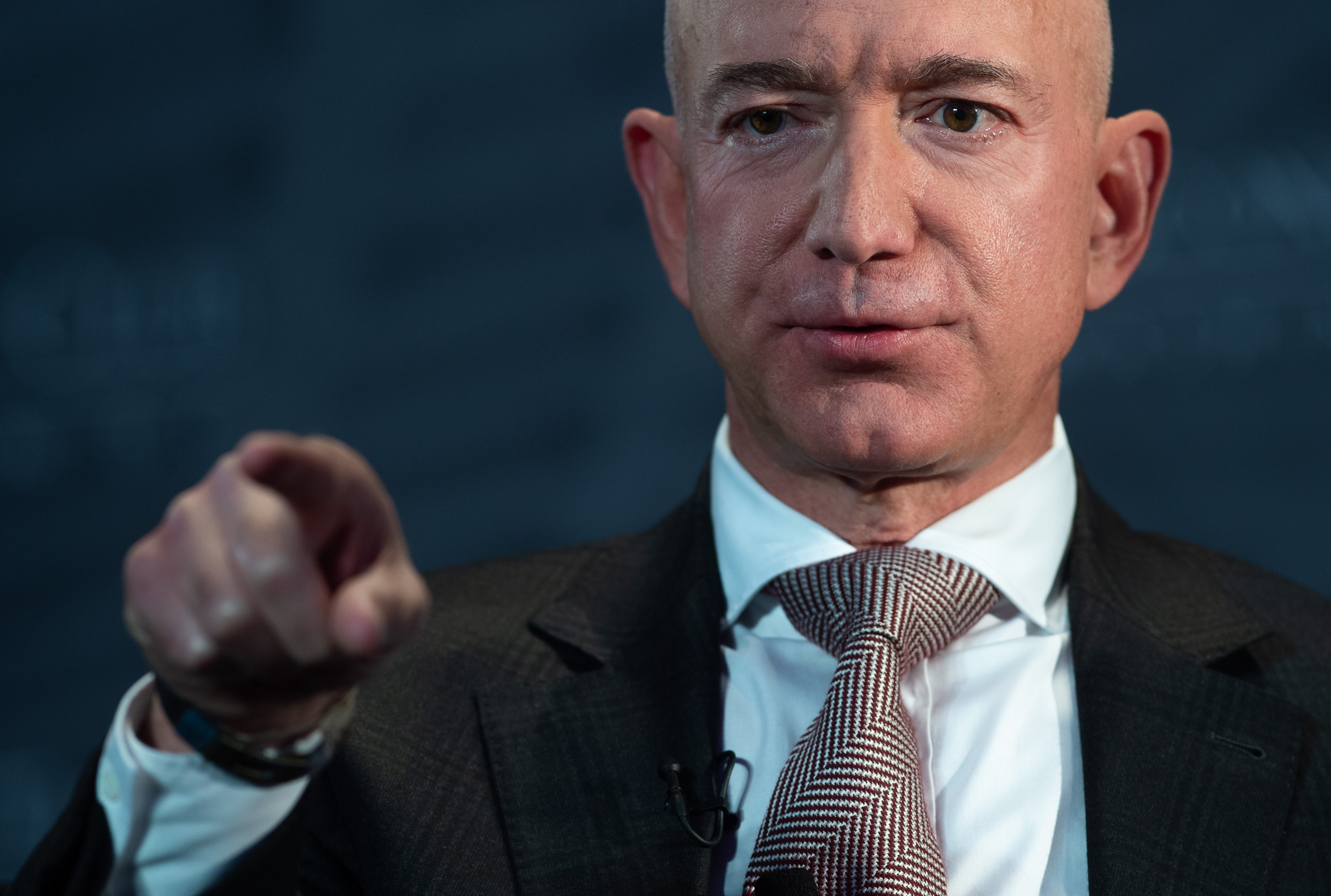 Jeff Bezos, founder and CEO of Amazon, speaks during the Economic Club of Washington's Milestone Celebration event in Washington, D.C., on September 13, 2018. (Saul Loeb&mdash;AFP/Getty Images)