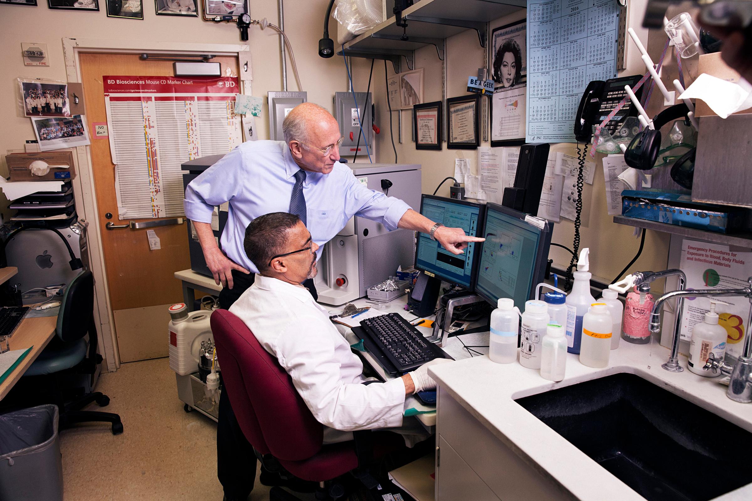 Dr. Steven Rosenberg, one of the pioneers of immunotherapy, in his labs at the National Cancer Institute