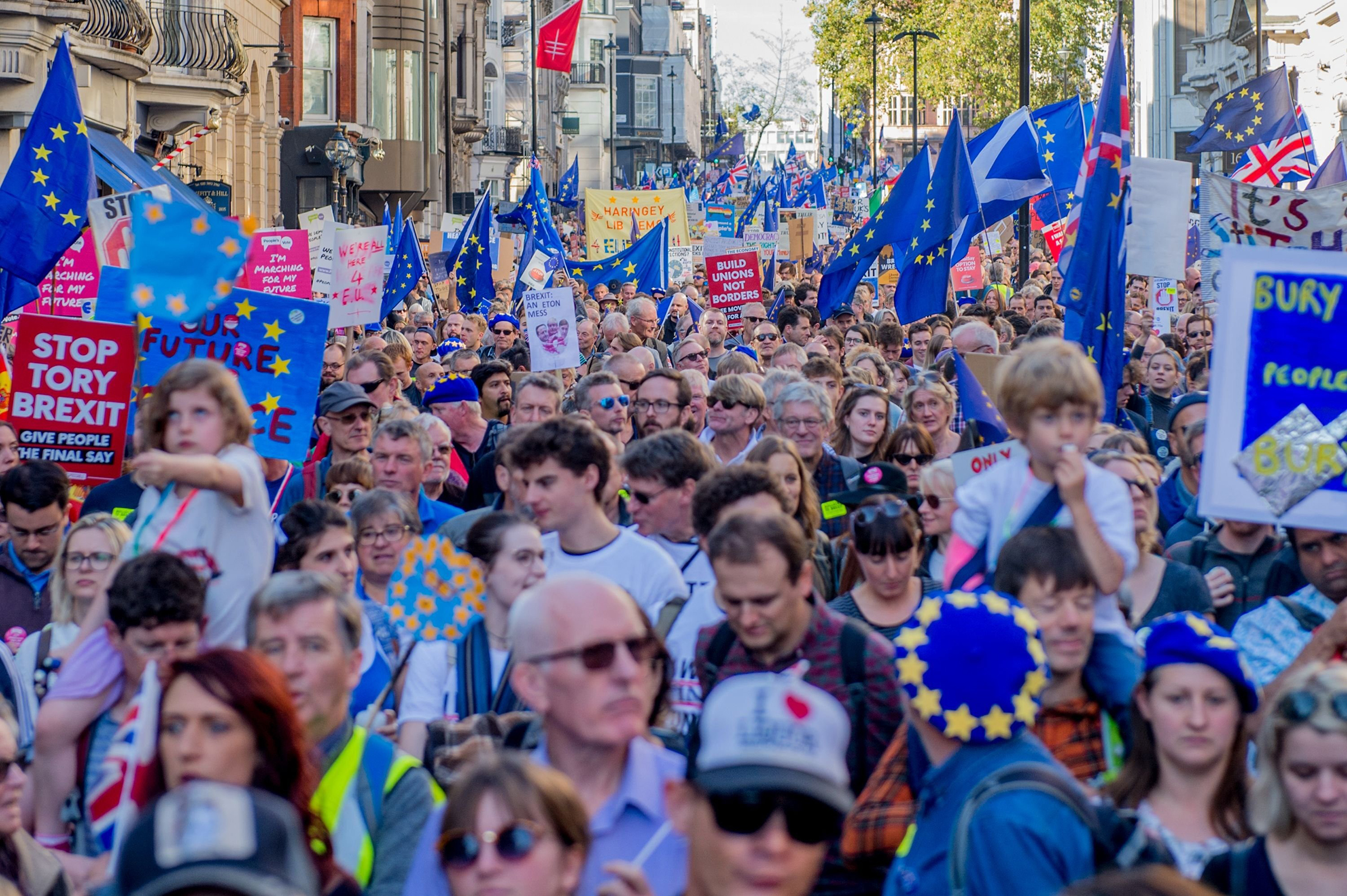 Some 700,000 people marched in London on Oct. 20 to demand a public vote on the final Brexit deal (RMV/Shutterstock)