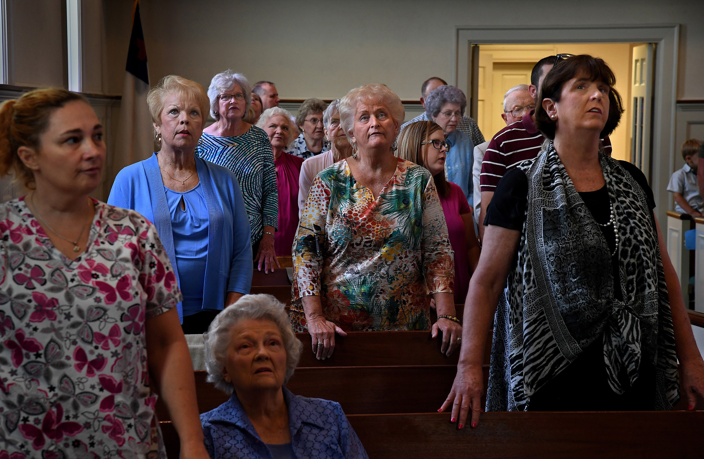 Trump retains strong support among evangelicals, like the congregants of this Baptist church in Luverne, Ala. (Michael S. Williamson—The Washington Post/Getty Images)
