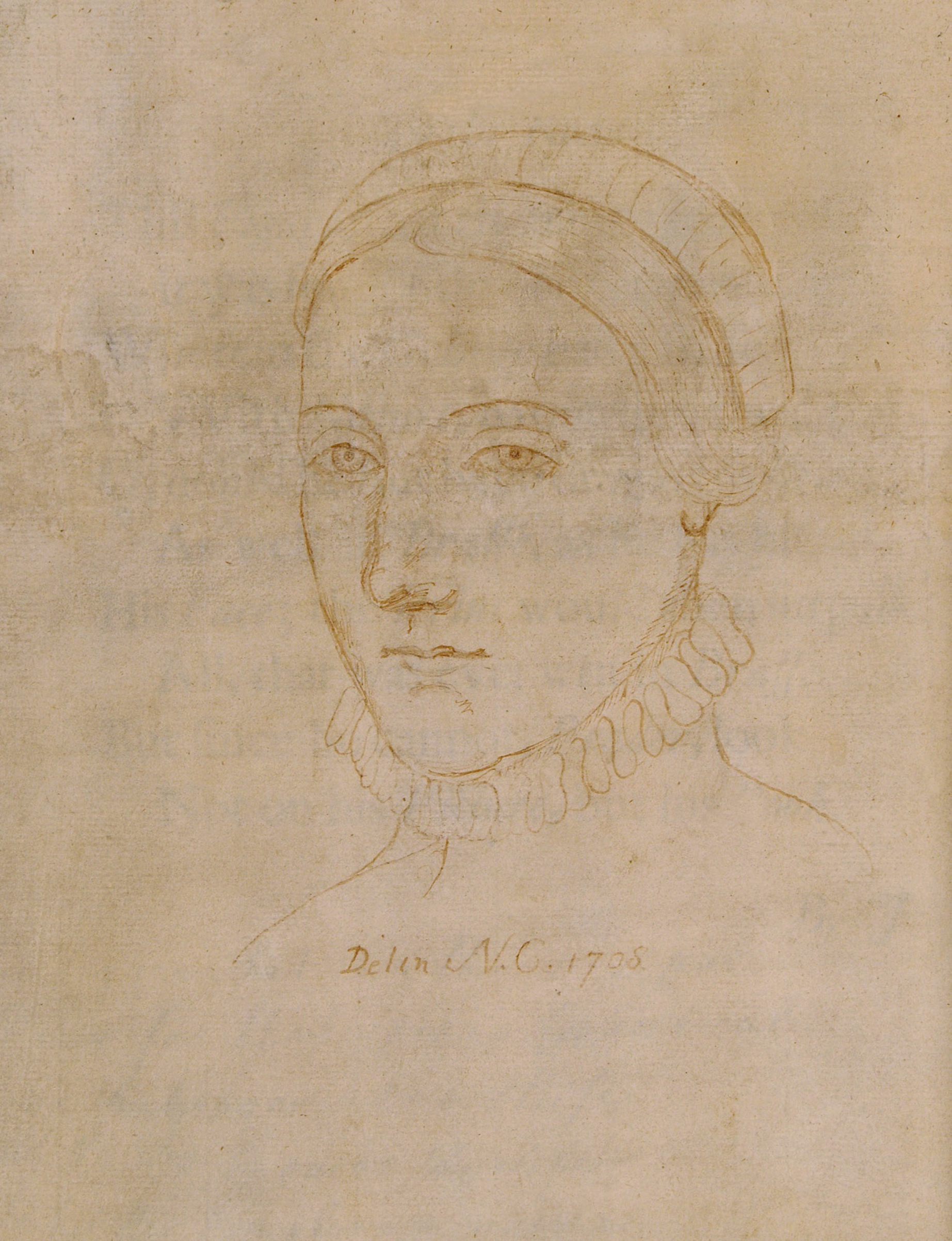Portrait Of Anne Hathaway 1555/6-1623