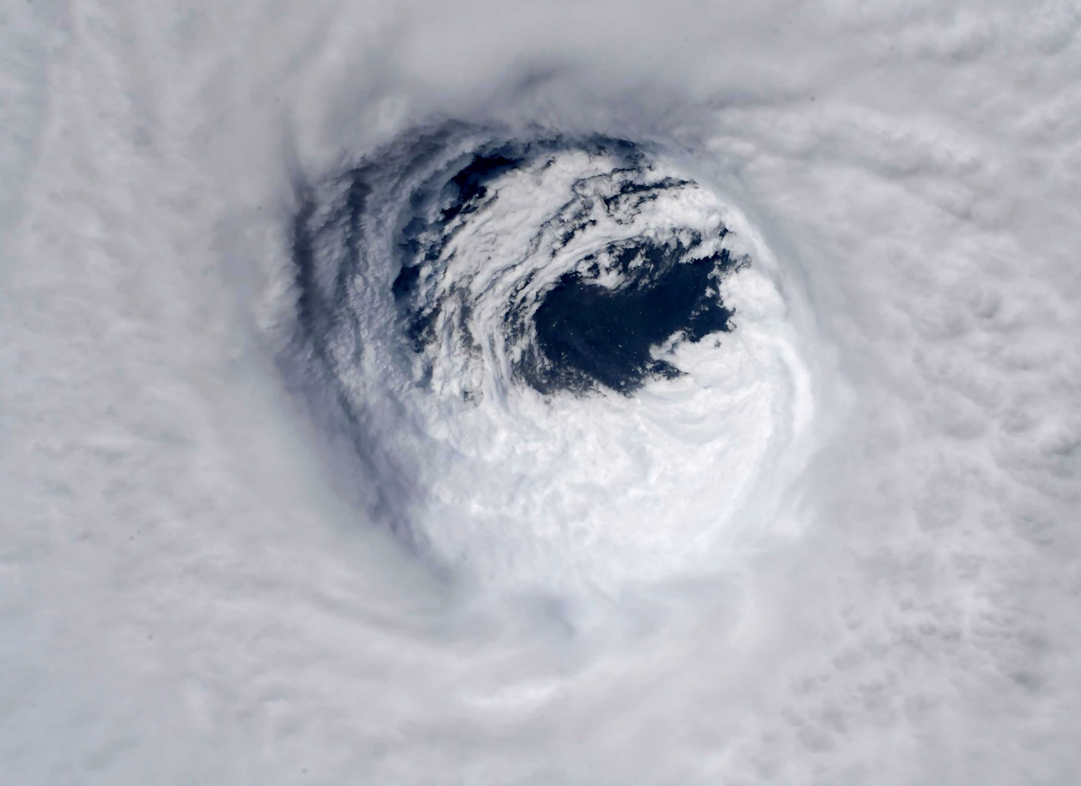 The eye of Hurricane Michael is seen above Florida. (NASA/AP/Shutterstock)
