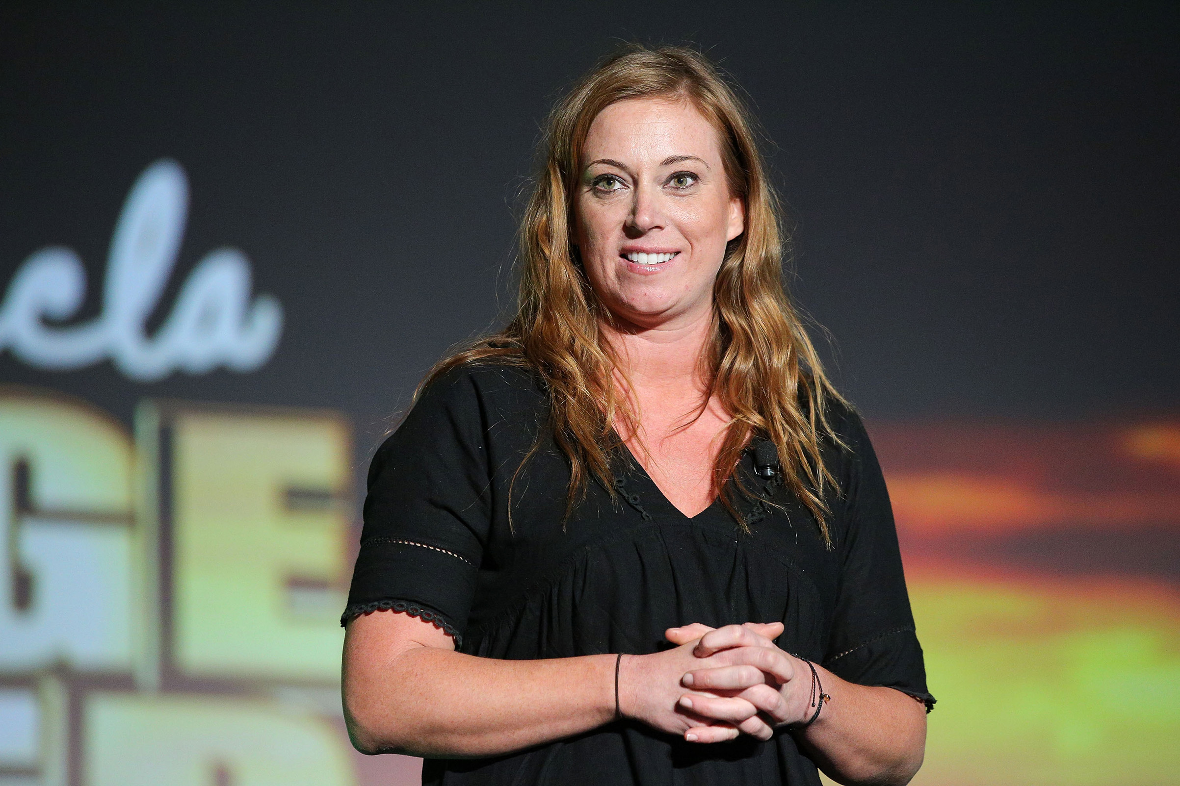 More Than Me Founder Katie Meyler speaks at the 2015 PTTOW! Annual Summit at Terrenea Resort in Rancho Palos Verdes, Calif. (Imeh Akpanudosen—Getty Images)