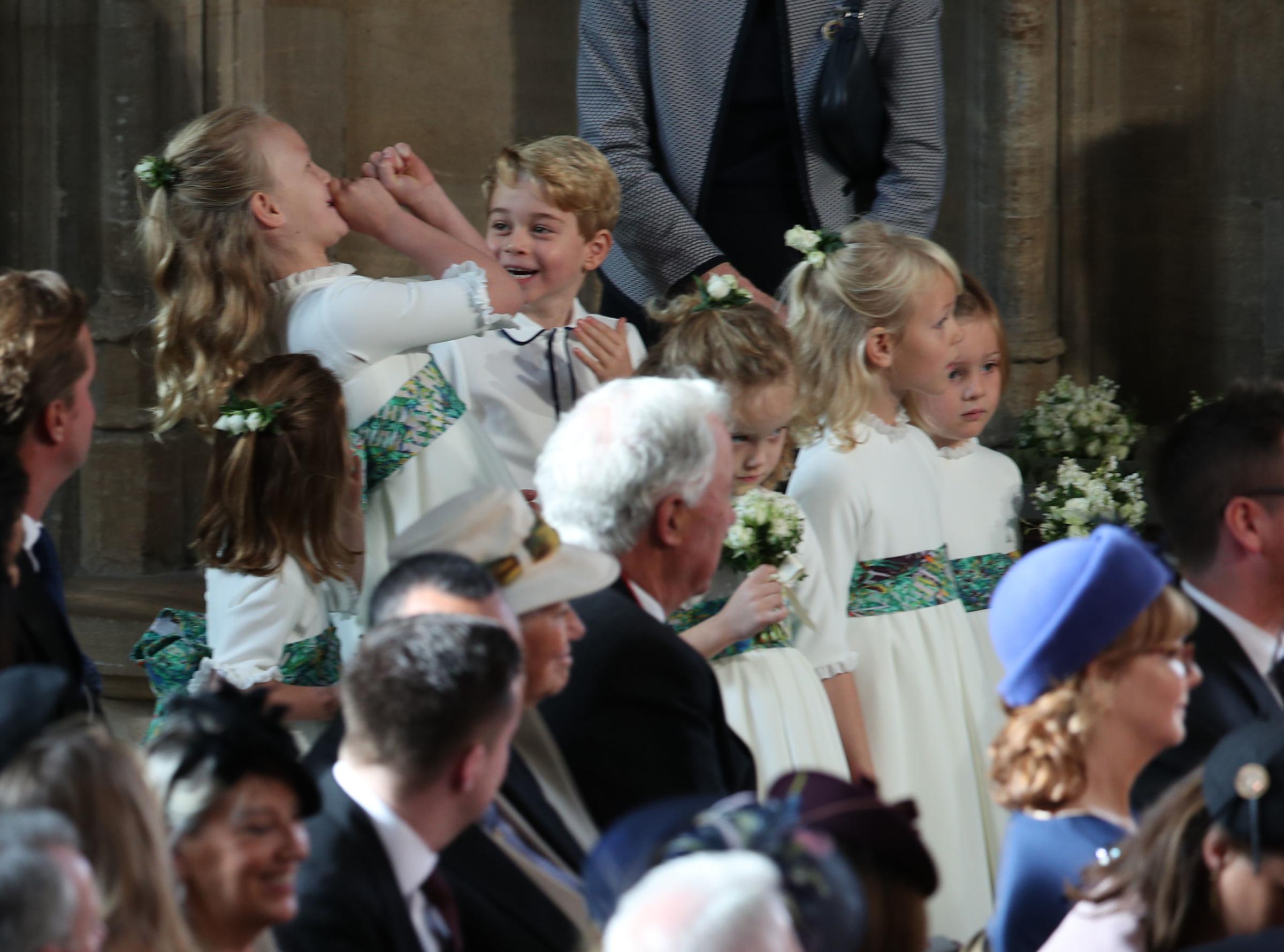Prince George and Princess Charlotte at royal wedding