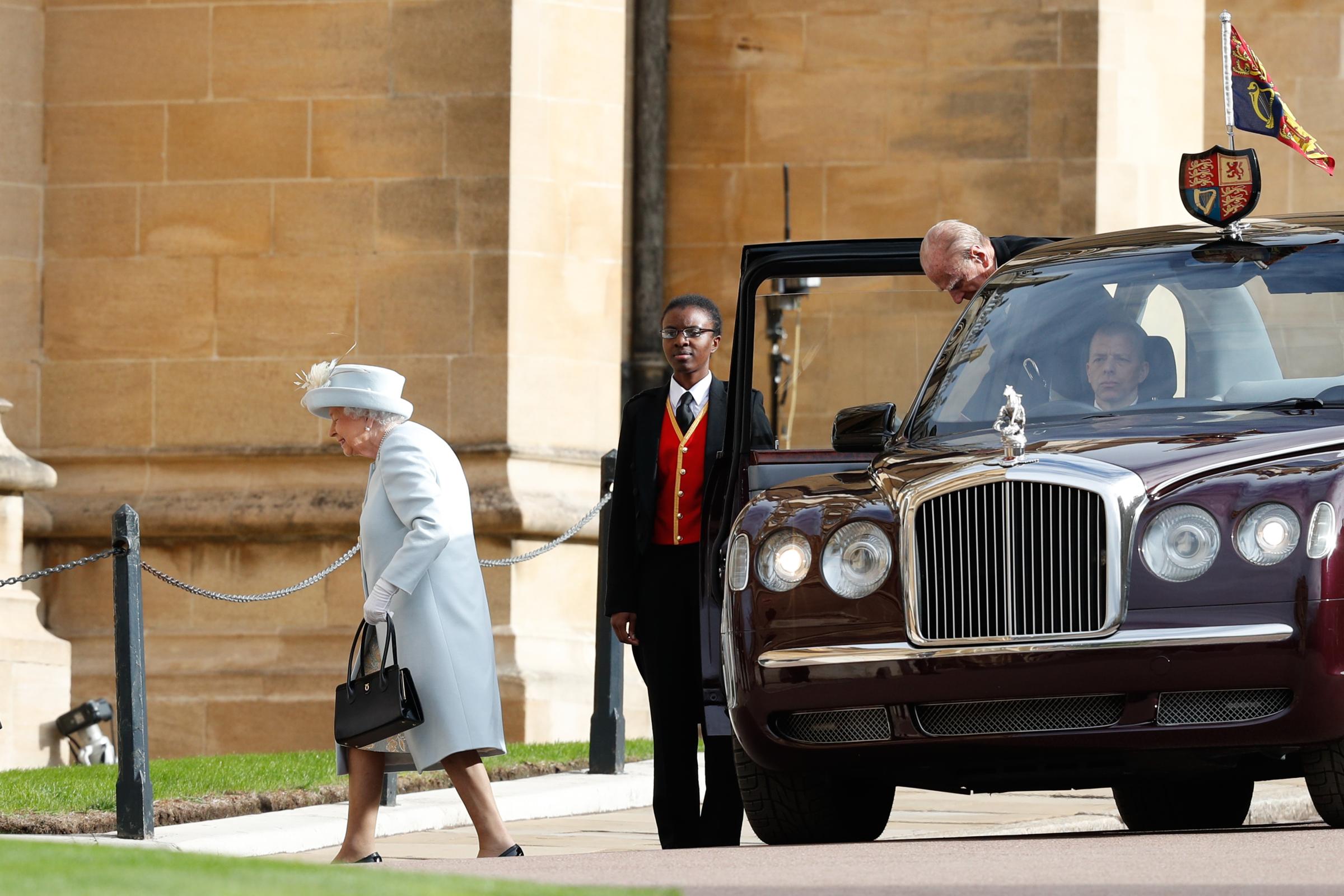 Queen Elizabeth Arrives for Wedding of Princess Eugenie Of York