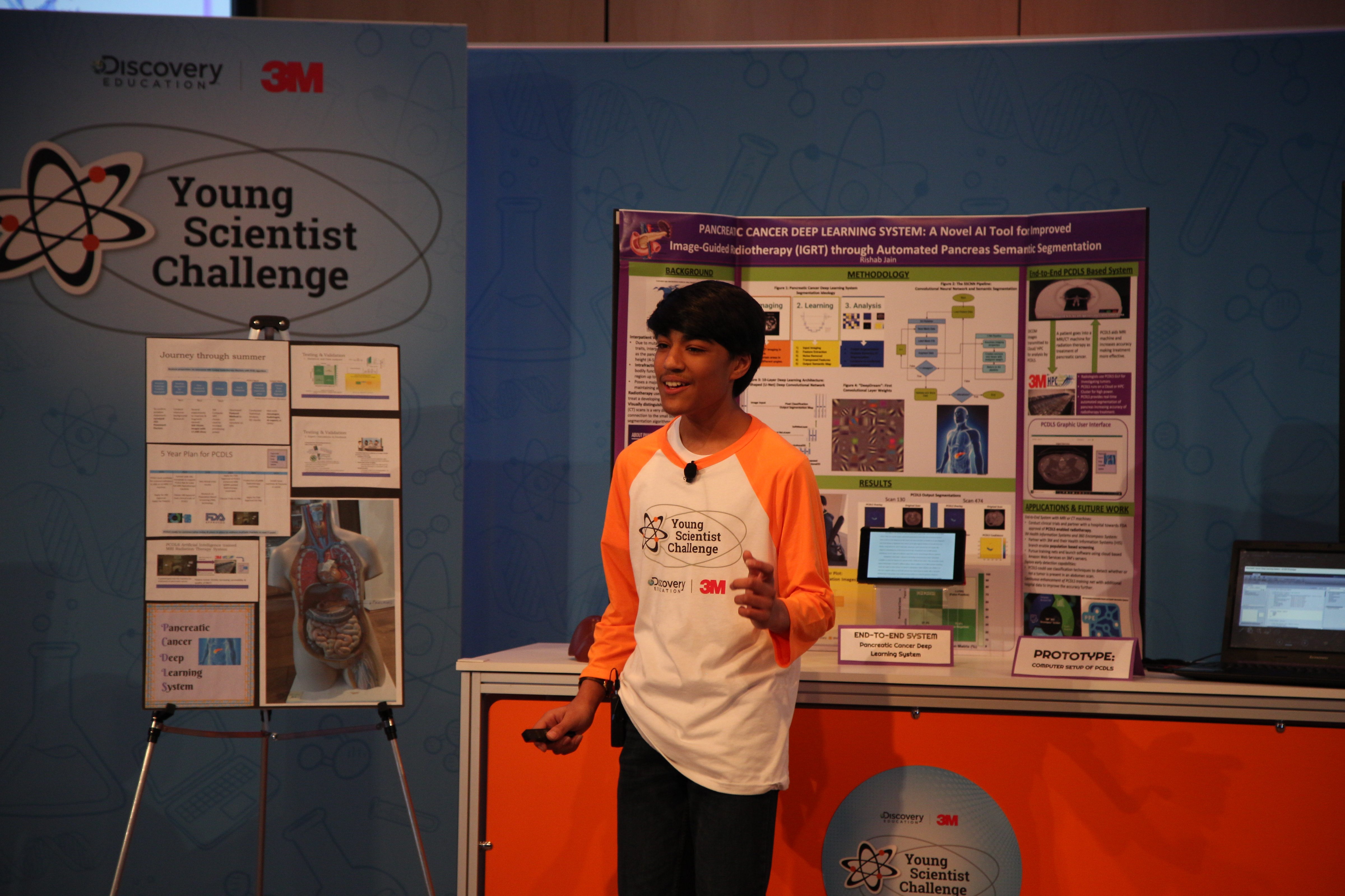 Rishab Jain at the 3M Young Scientist Challenge (Andy King for Discovery Education)