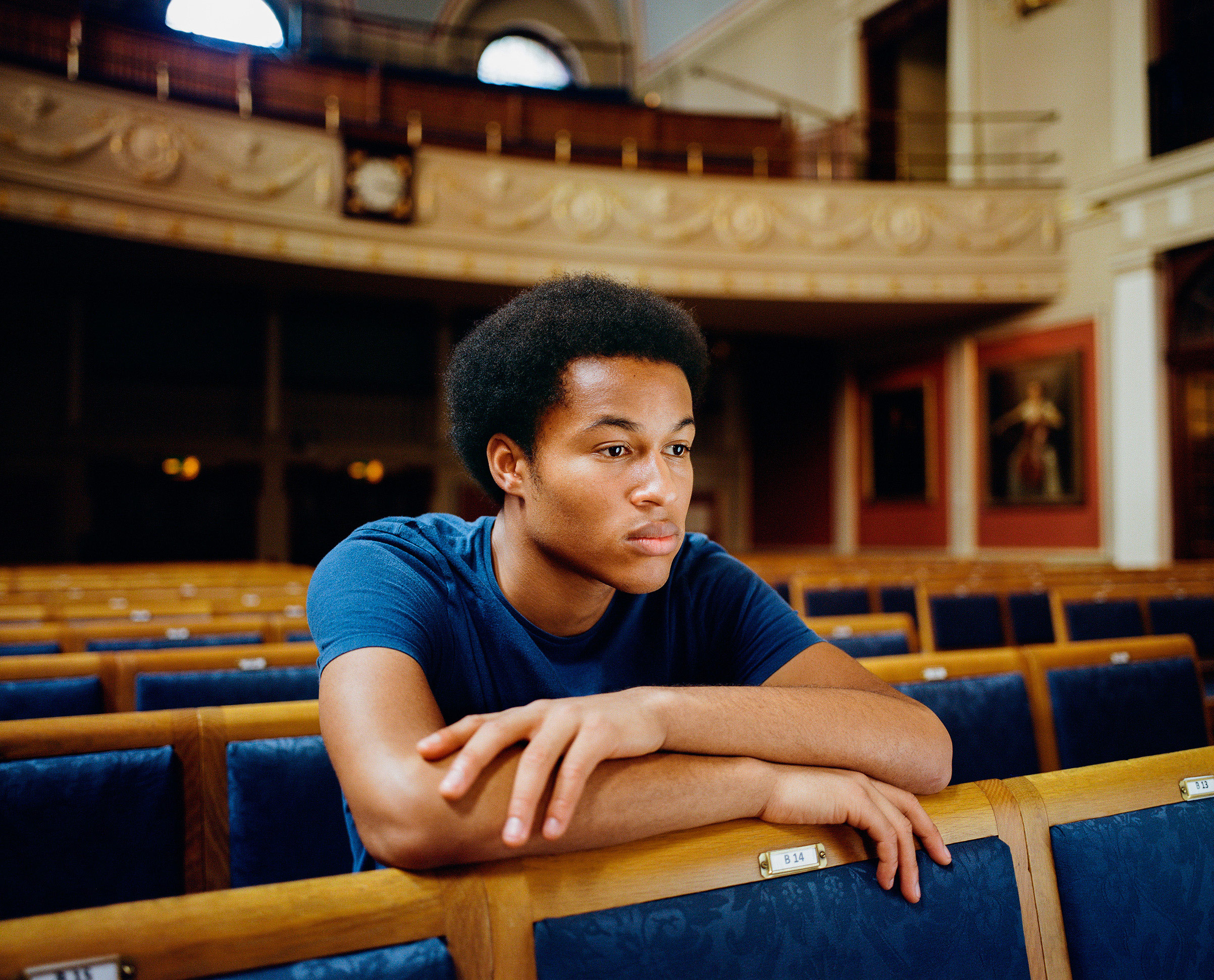 Sheku Kanneh-Mason at the Royal Academy of Music in London on September 8, 2018. (Jooney Woodward for TIME)