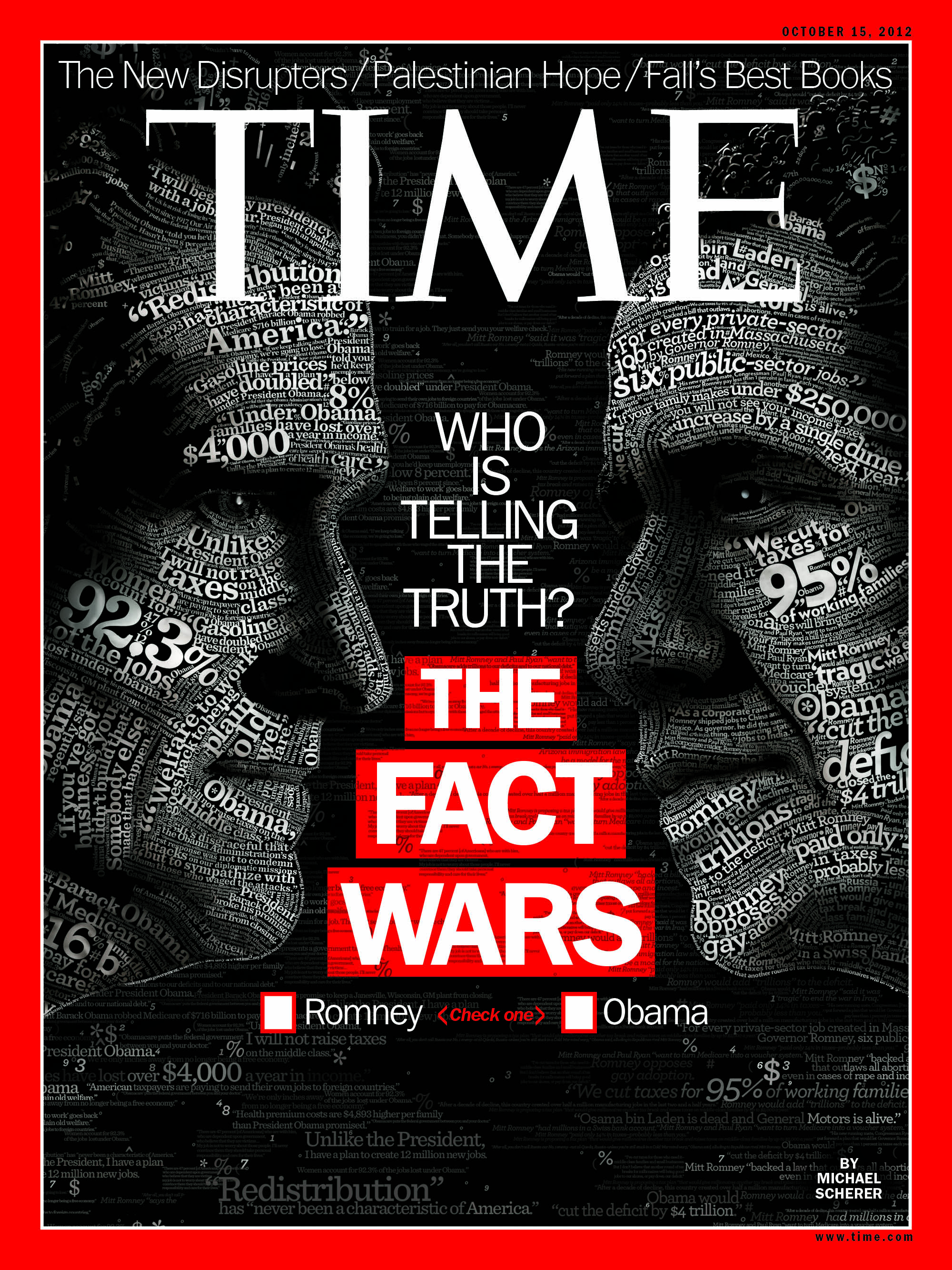 Romney Obama Fact Wars Time Magazine Cover