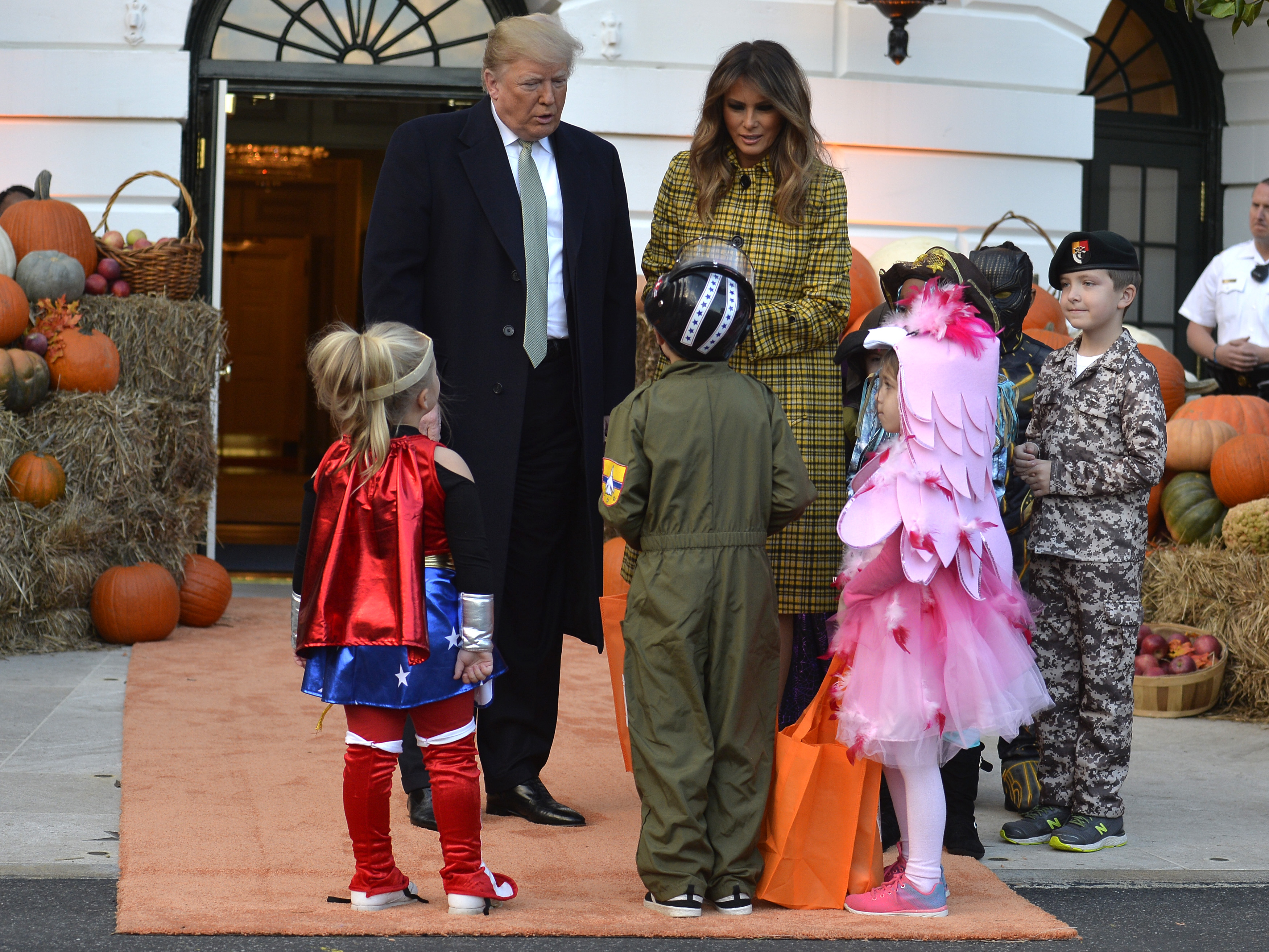 Trump and First Lady Welcome Children for Halloween at White House