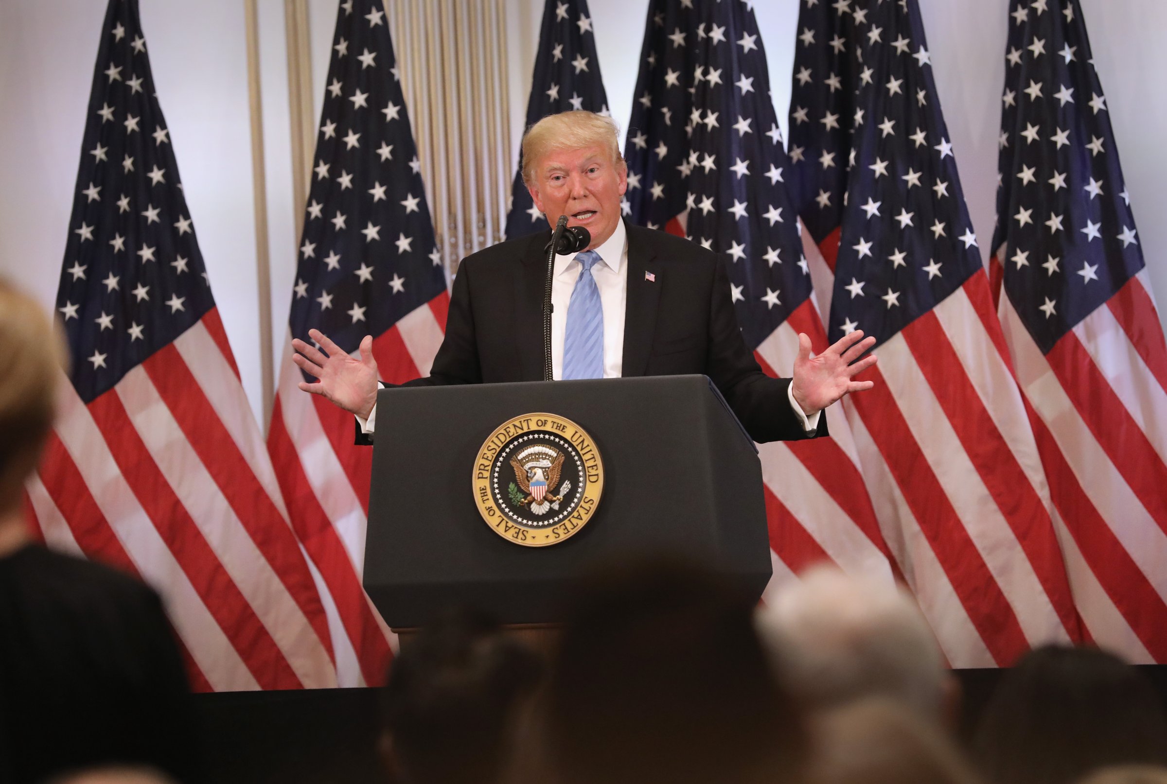 President Trump Holds News Conference In New York