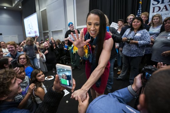Sharice Davids, 38, will be one of the first Native American women in Congress