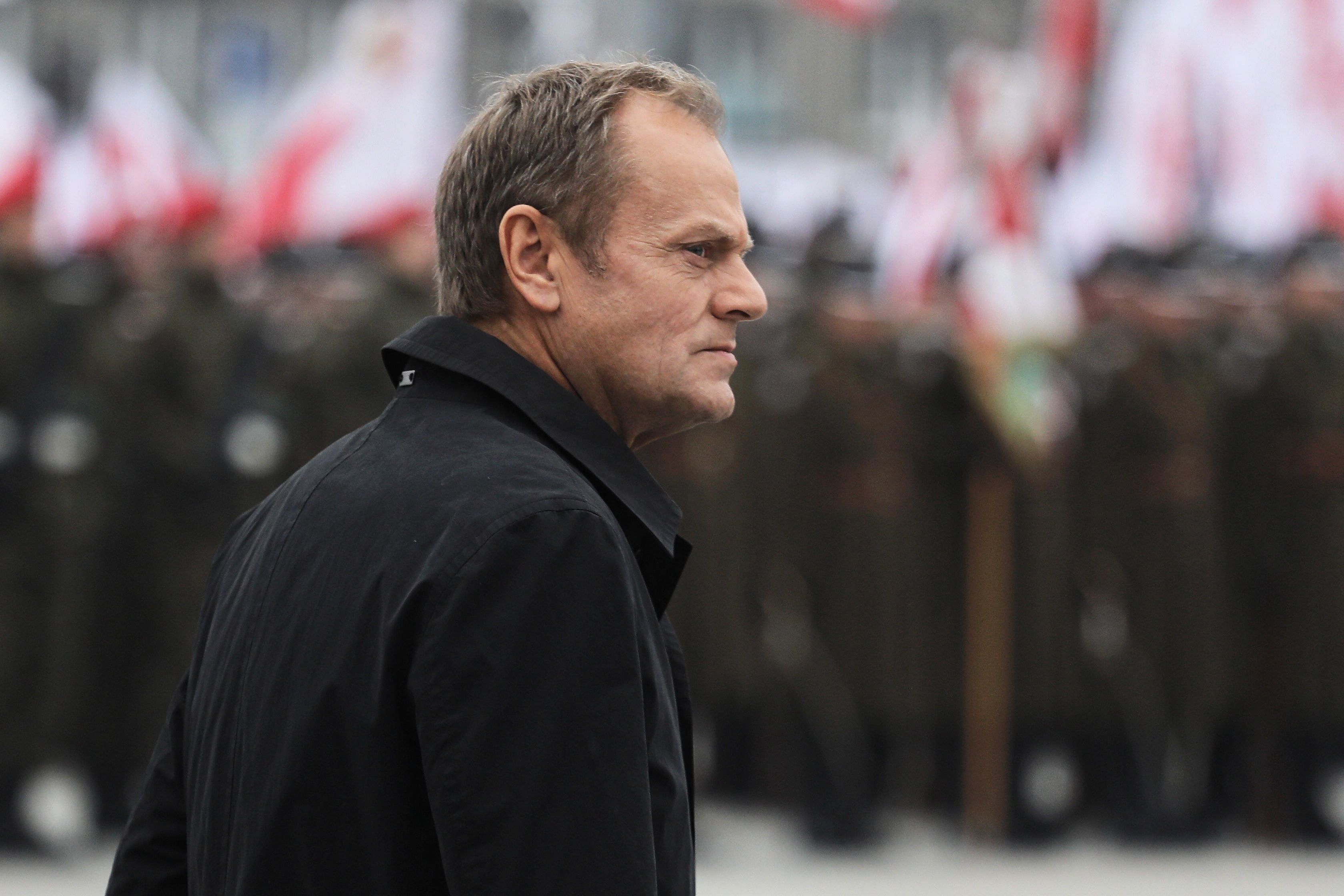 European Council President Donald Tusk attends a ceremony marking Polish Independence Day at the Tomb of Unknown Soldier in Warsaw, Poland, on Nov. 11, 2018. (PAWEL SUPERNAK—EPA-EFE/REX/Shutterstock)