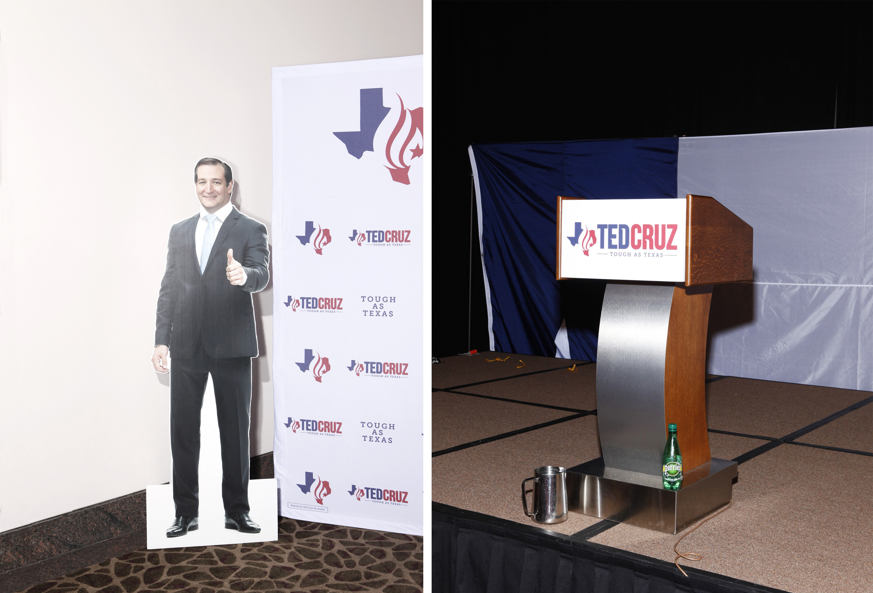 Scenes from the setup for the Election Night party for Sen. Ted Cruz in Houston. (Brent Humphreys for TIME)