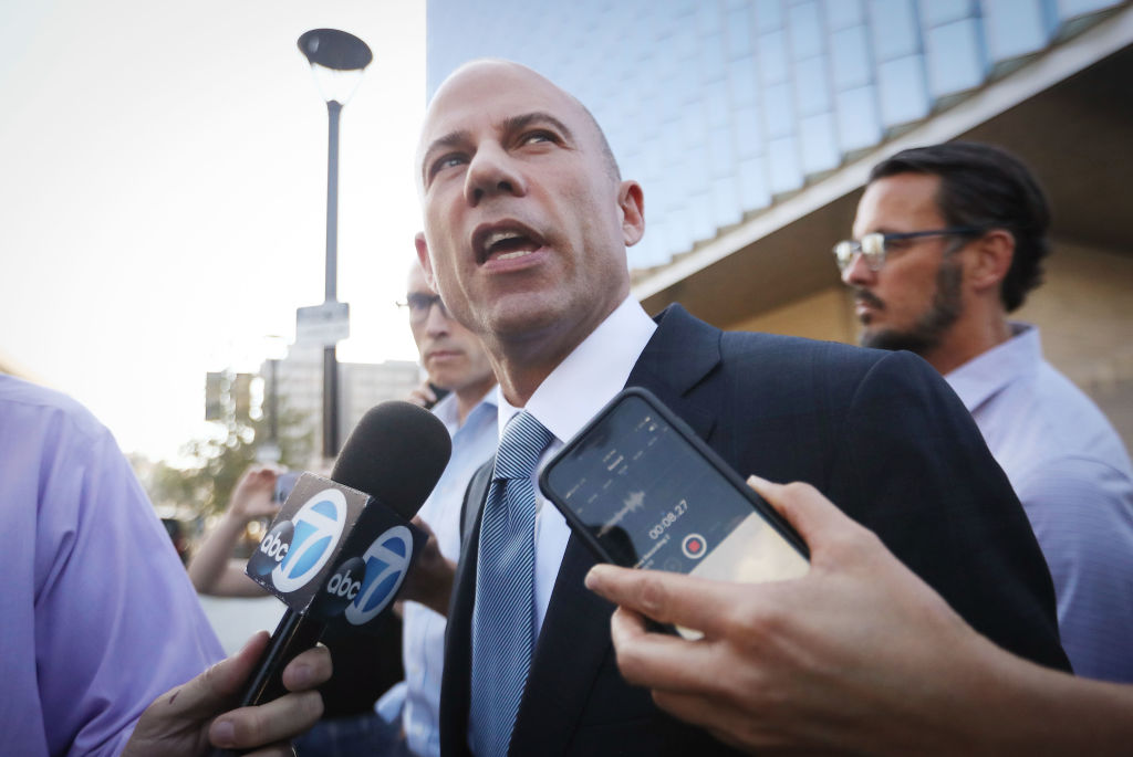 Michael Avenatti, attorney for Stephanie Clifford, also known as adult film actress Stormy Daniels, speaks to reporters as he leaves the U.S. District Court for the Central District of California on September 24, 2018 in Los Angeles, California. (Mario Tama—Getty Images)