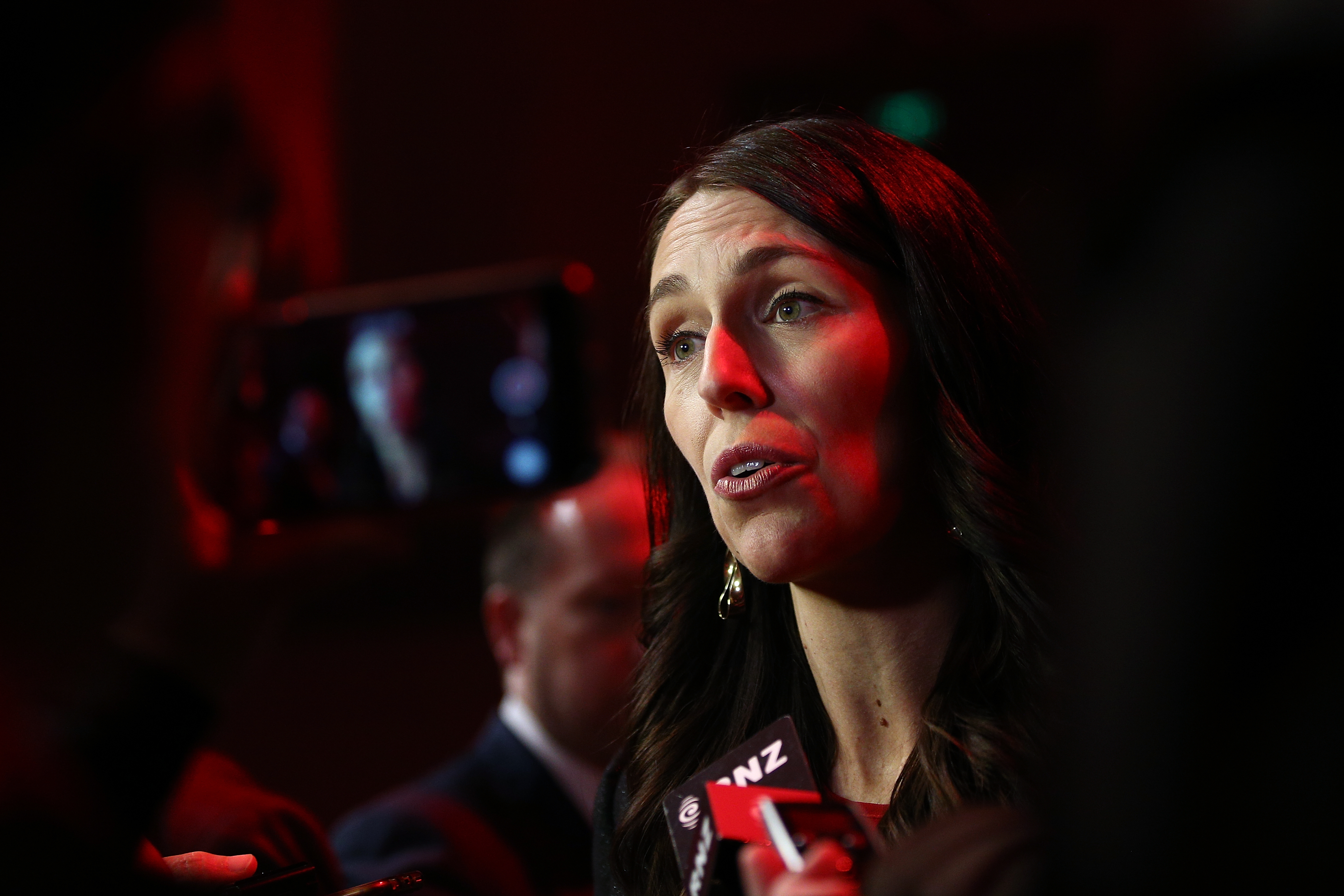 Prime Minister Jacinda Ardern speaks with media after the Labour Party Conference on November 4, 2018 in Dunedin, New Zealand. (Dianne Manson&mdash;Getty Images)