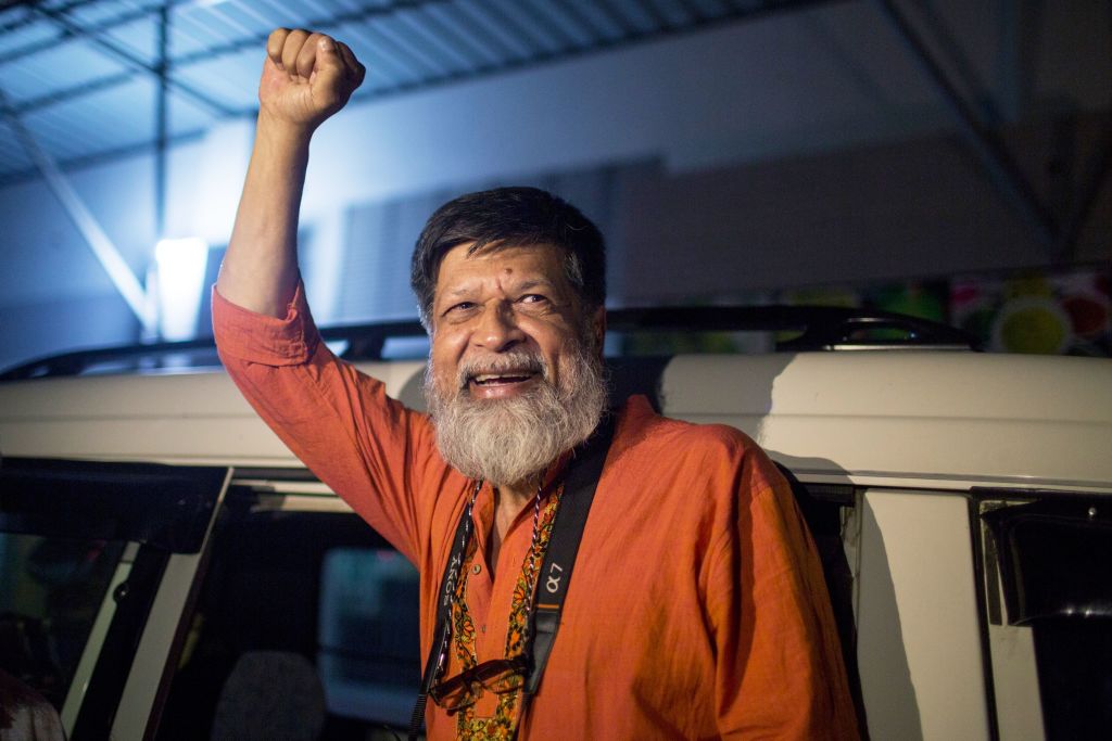 Bangladeshi photographer and activist Shahidul Alam was released from Dhaka Central Jail, Keraniganj, near Dhaka, on Nov. 20, 2018. (Suman Paul—AFP/Getty Images)