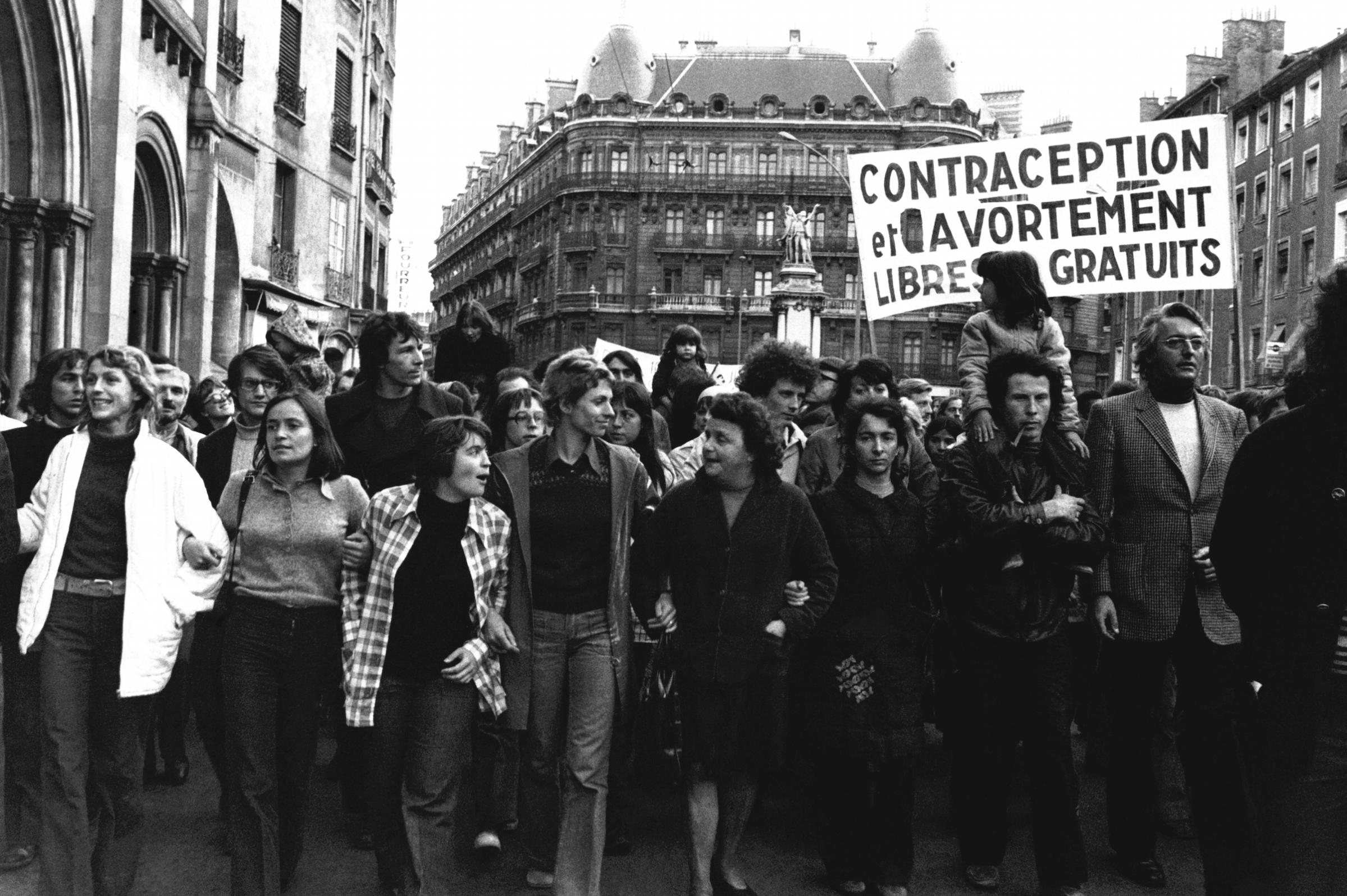 Manifestation en faveur de l'avortement a Grenoble