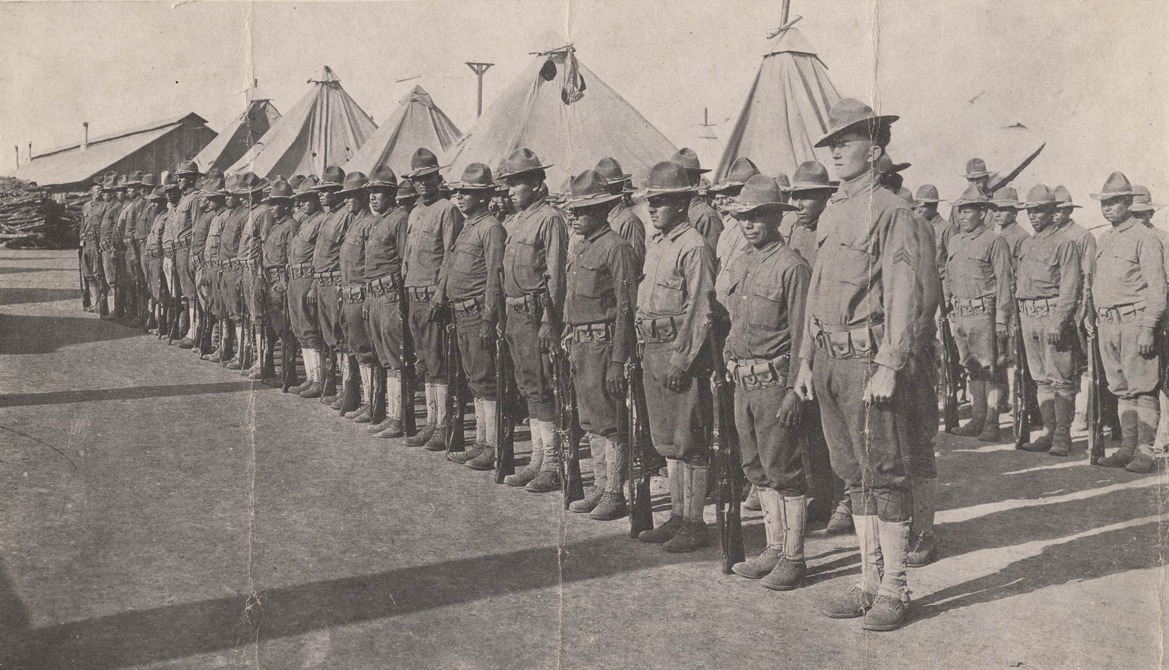 The American Indians who served with Company E, 142nd Infantry, 36th Division, during World War I were some of the nation's first "code-talkers" (National World War I Museum and Memorial)