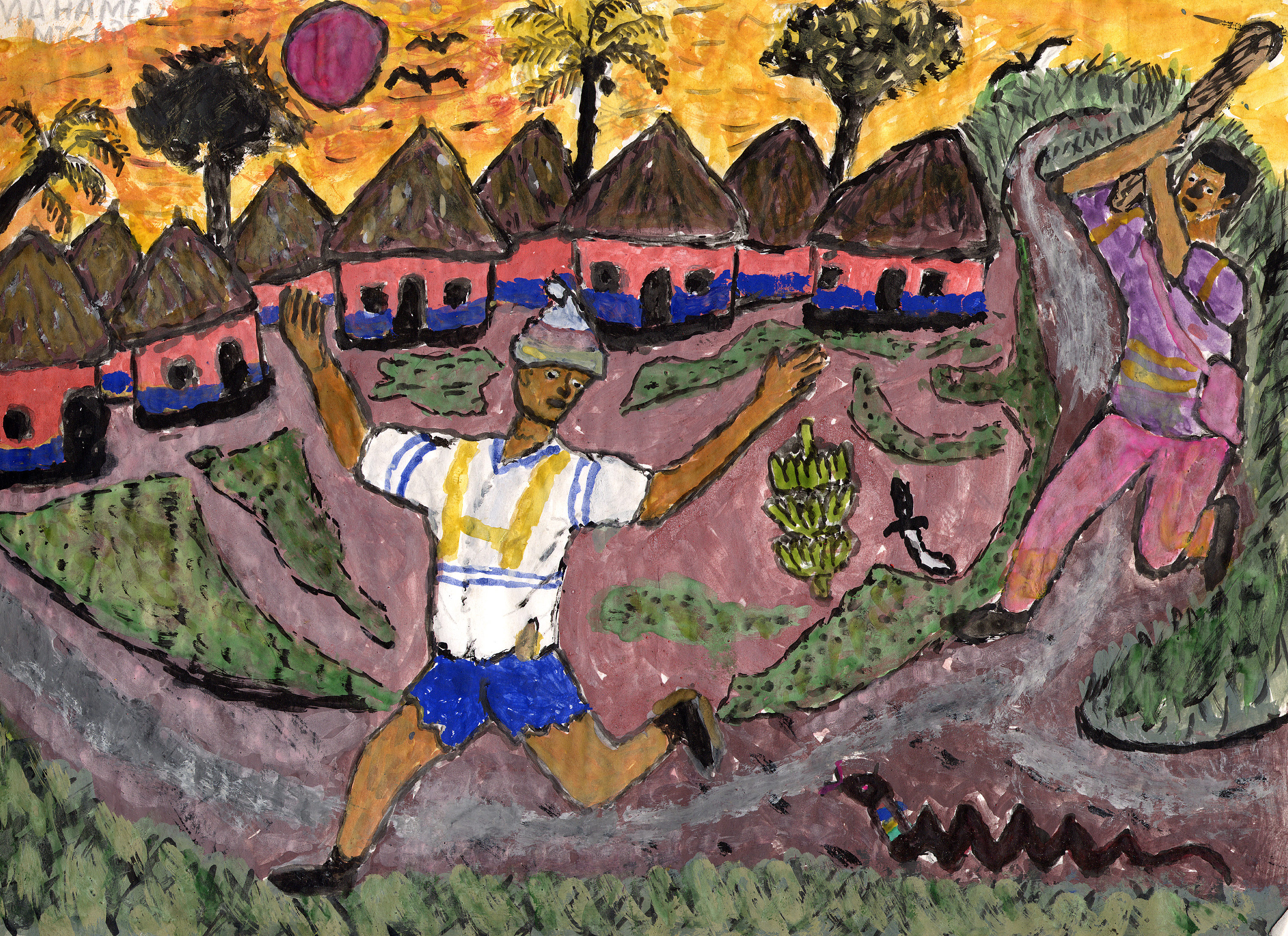 A drawing by a child in Sierra Leone, created around 2001. (IRC)