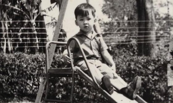 Nguyen as a child in Ban Me Thuot, circa 1974