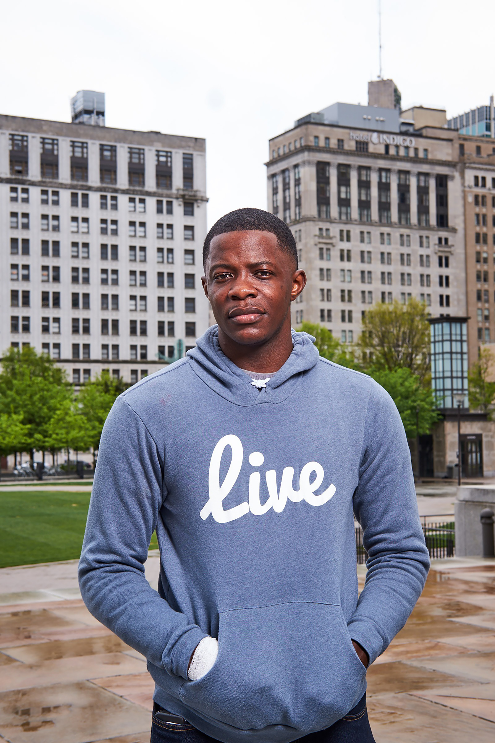 James Shaw Jr., who disarmed the man who opened fire at a Waffle House Sunday morning, in Nashville on April 23, 2018.