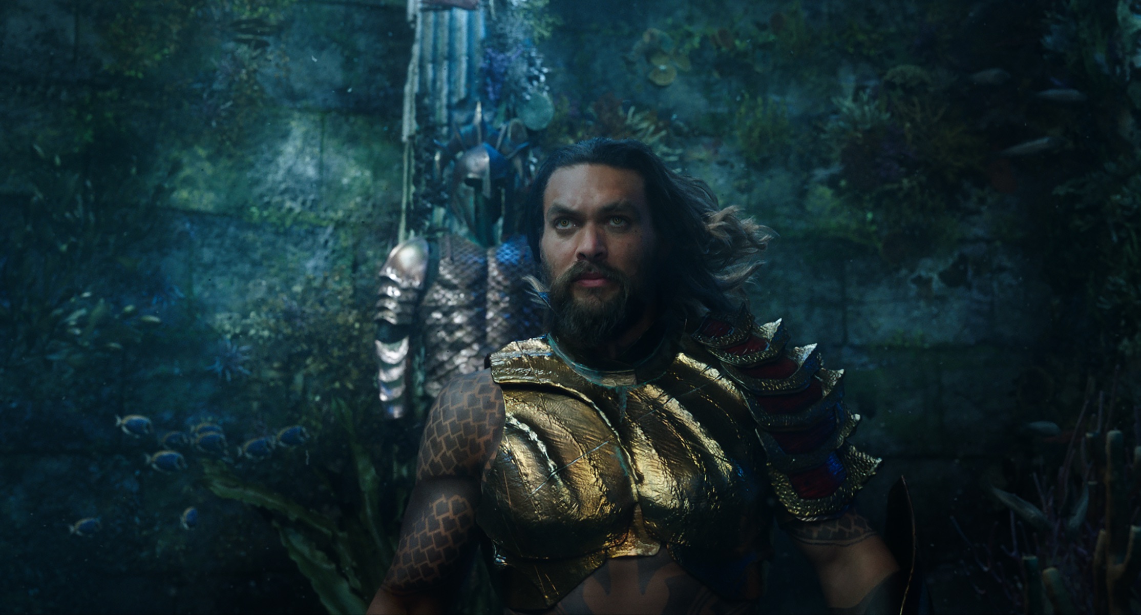Jason Momoa plays the title role in "Aquaman." (Courtesy of Warner Bros. Pictures)