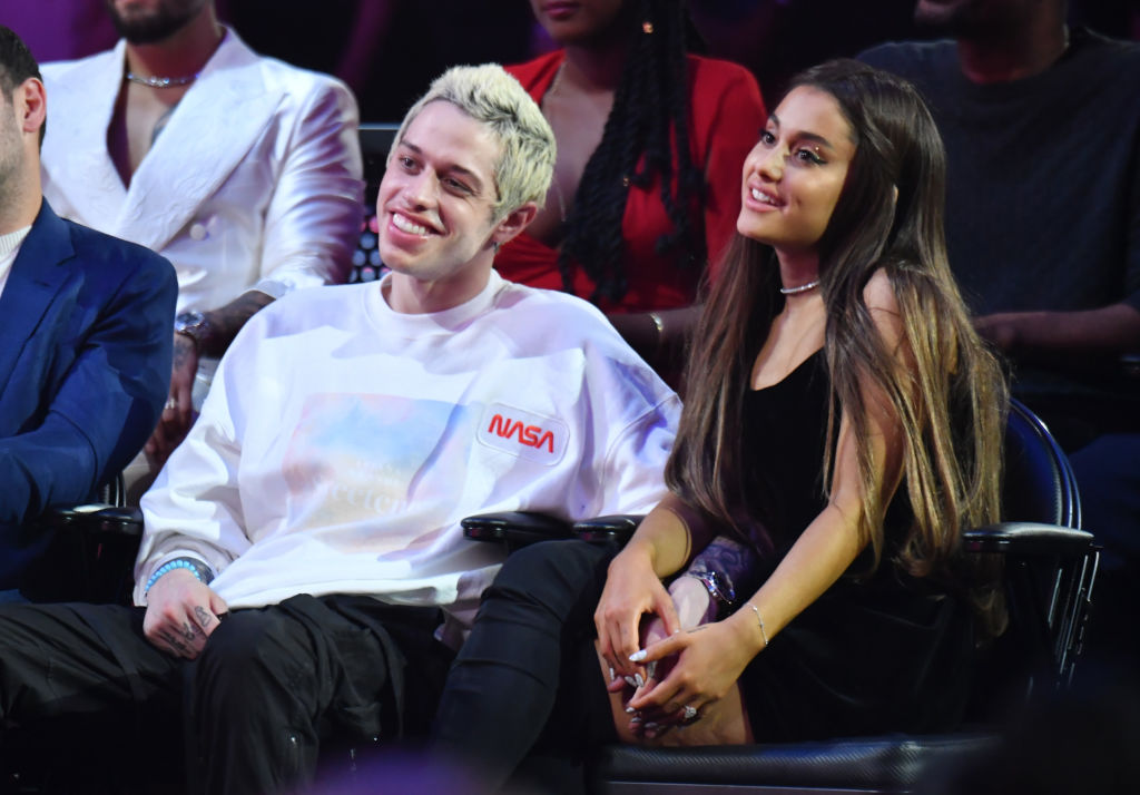 Pete Davidson and Ariana Grande attend the 2018 MTV Video Music Awards at Radio City Music Hall on August 20, 2018 in New York City. (Jeff Kravitz—FilmMagic)
